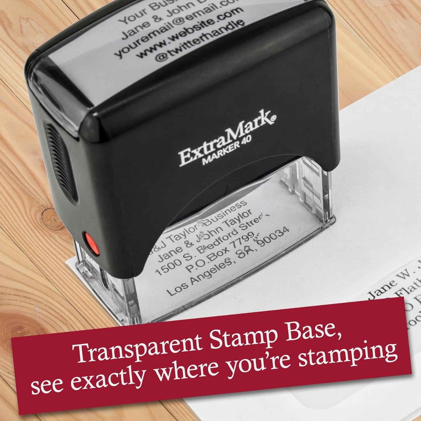 Return Address Stamp - Custom Self Inking Rubber Stamp - Personalized Stamp - Customizable Text with 15 Colors - Wedding Invitation & Housewarming Rubber Stamp