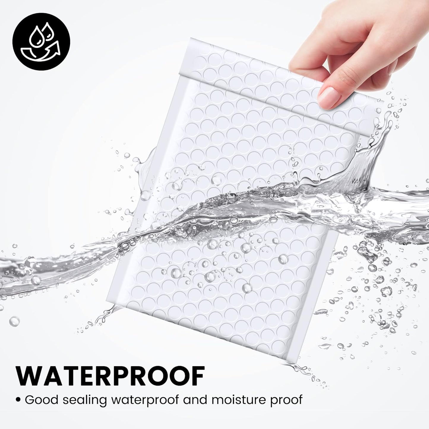 Fuxury Bubble Mailers 4x8 Inch 500 Pack Padded Envelopes Usable Size 4x7" Thick Mailing Envelopes Bubble Opaque Padded Mailers Shipping Bags for Mailing Jewelry Makeup Small Business White