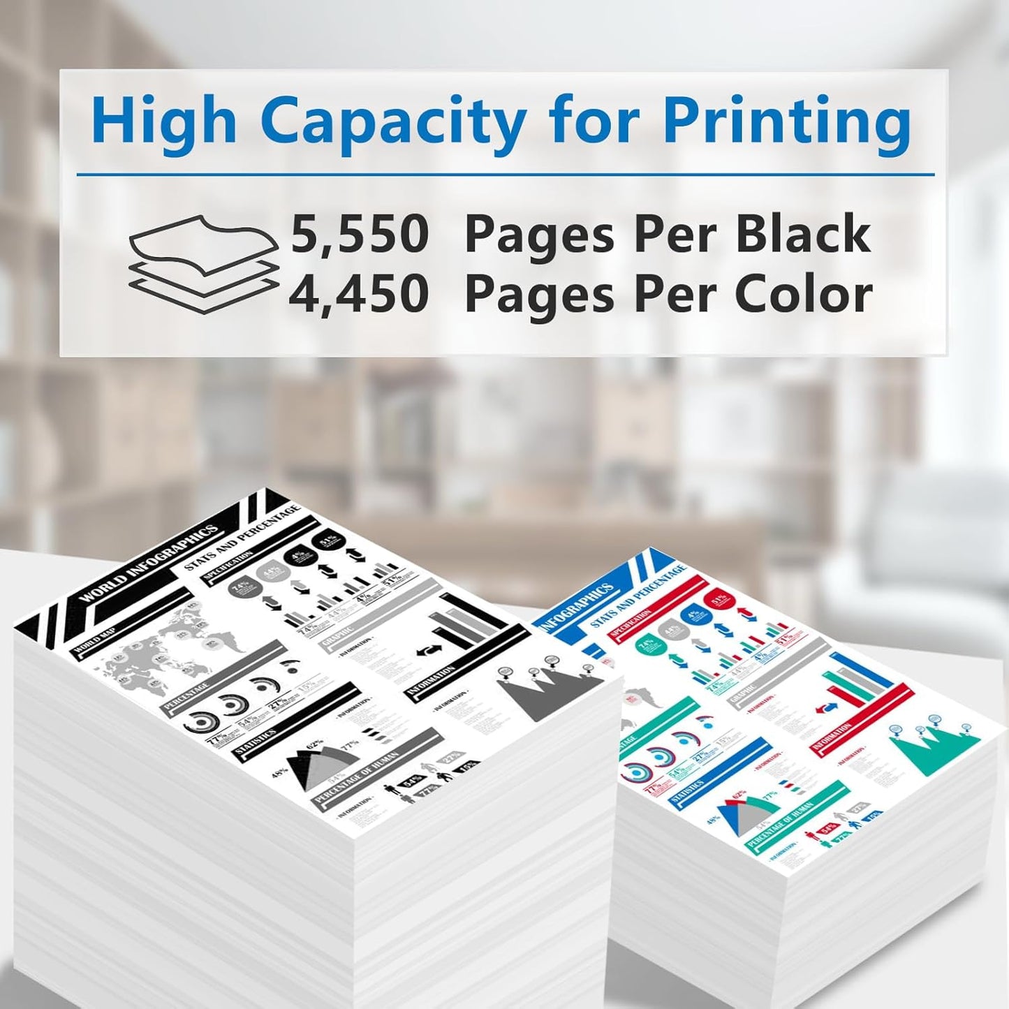 High Yield C230 C235 Toner Cartridge with Chip 006R04391 006R04392 006R04393 006R04394 Toner Cartridges Compatible with Xerox C230 C235 C230DNI C235DNI Printer (4-Pack Black Cyan Magenta Yellow)