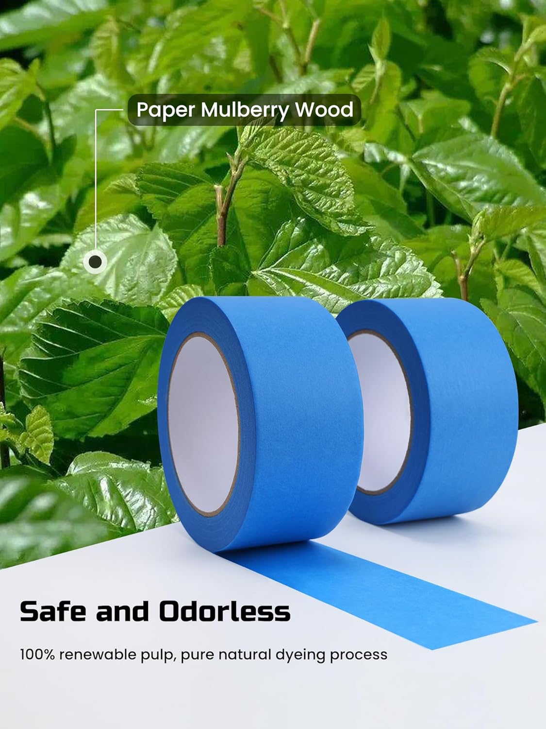 Lichamp Blue Painters Tape Bulk, 10 Pack 1.9 inch Wide by 55 Yards Tape, Blue Tape for Crafts Arts