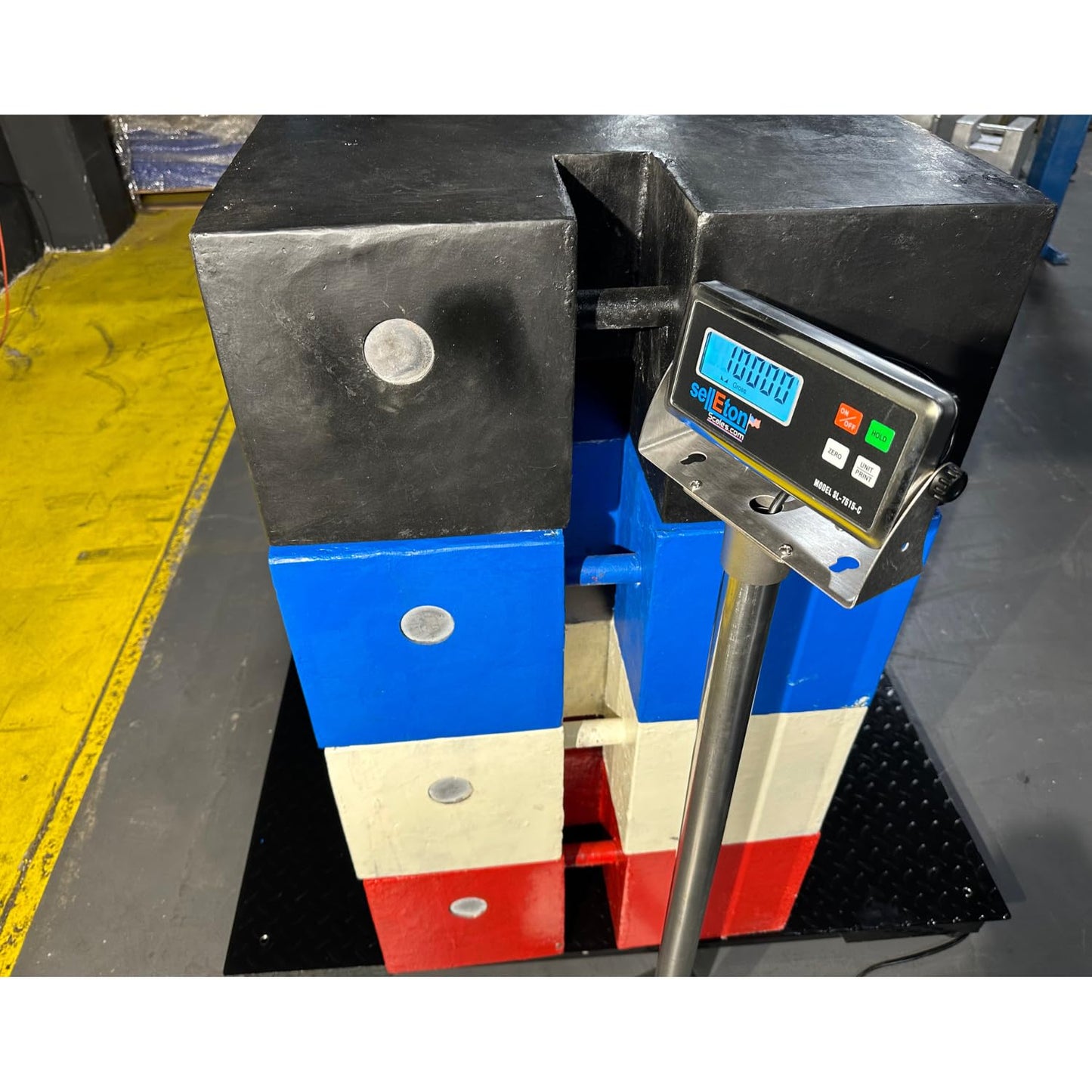 SellEton SL-5' x 4' (60" x 48") Non-NTEP Floor Scales, Accurate Pallet Scales with Smart Digital Indicator for Warehouse Shipping and Heavy Duty Industrial Weighing, 10.000 lb x 1 lb