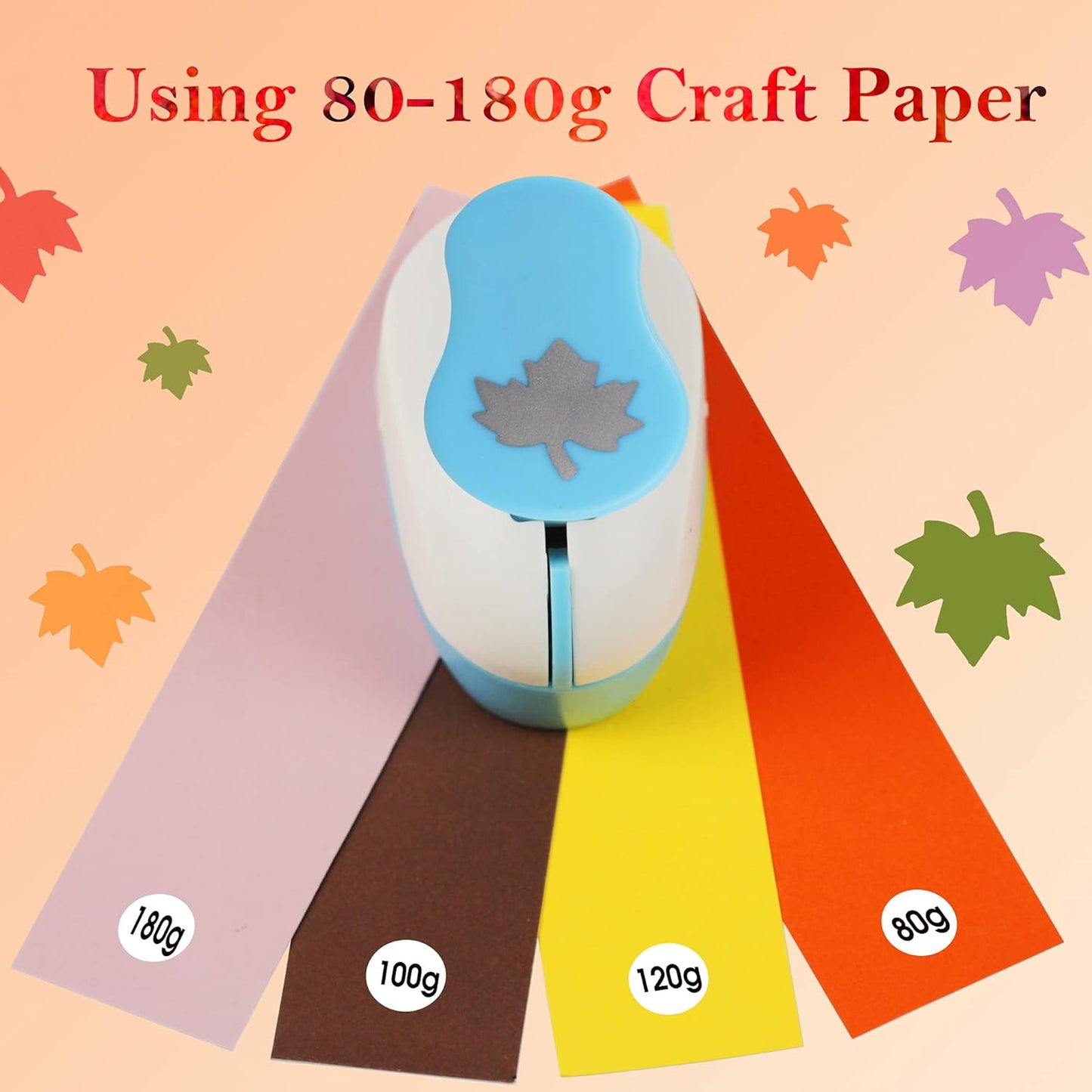 Maple Leaf Punch Cutter 1inch, Paper Punches, Craft Lever Punch Handmade, Leaves Shape for Paper Crafting, Scrapbooking, Cards Decoration, DIY Arts. (Maple Leaf)