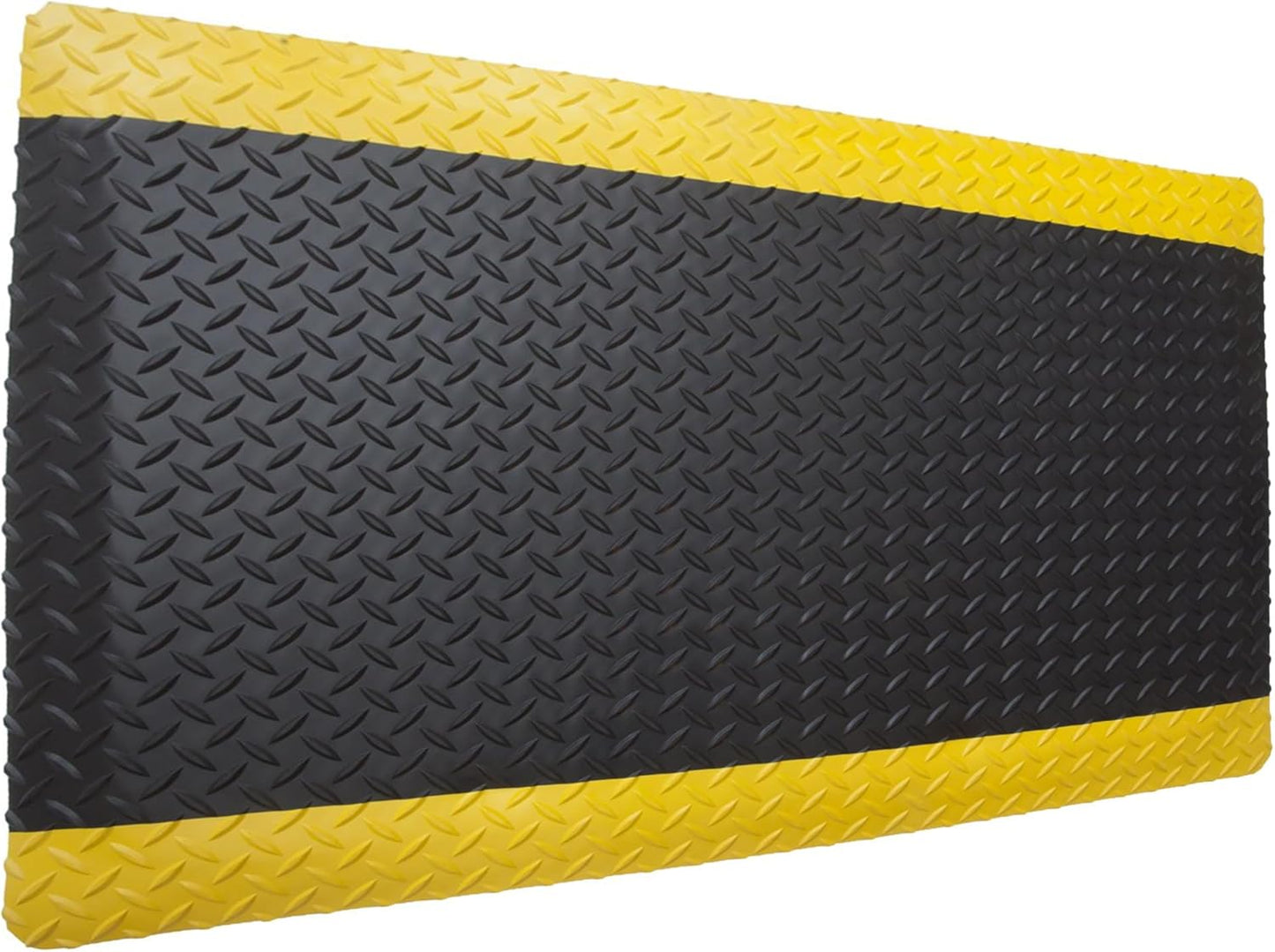Rhino Mats, American Classic Diamond Anti-Fatigue Mats, Industrial Ergonomic Comfort Standing Mat for Work, Home, Garage, Office, Kitchen or Anywhere (Black/Yellow 9/16" Thick, 3 FT. x 4 FT.)