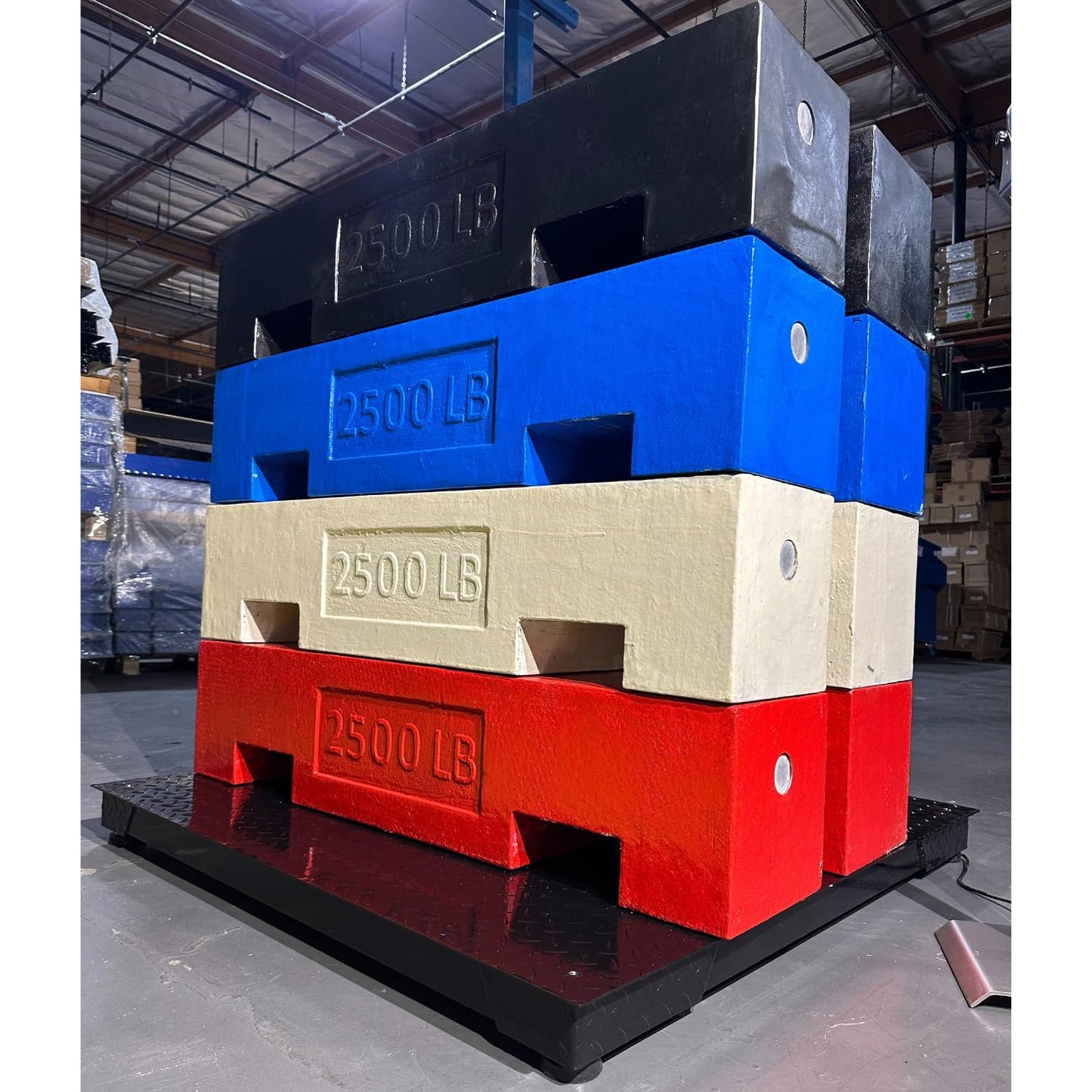 SellEton SL-700-3x3 36" x 36" Industrial Floor Scale, Accurate Pallet Scales with Metal Indicator for Warehouse Shipping | 10,000 lbs x 1 lb