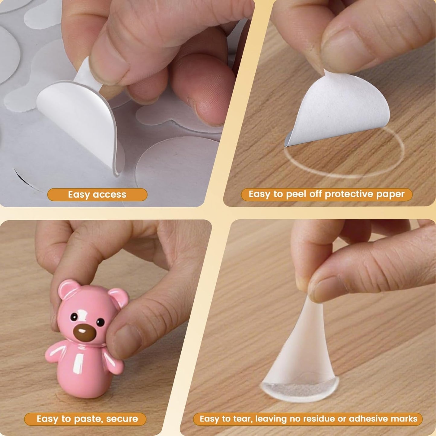 350Pcs Double Sided Adhesive Dots, Removable Clear Dots Sticky Tack, Waterproof No Trace Dots Adhesive Putty for Wall Hanging Crafts, Balloons Party Decorations Poster Picture Festival Decoration 15mm
