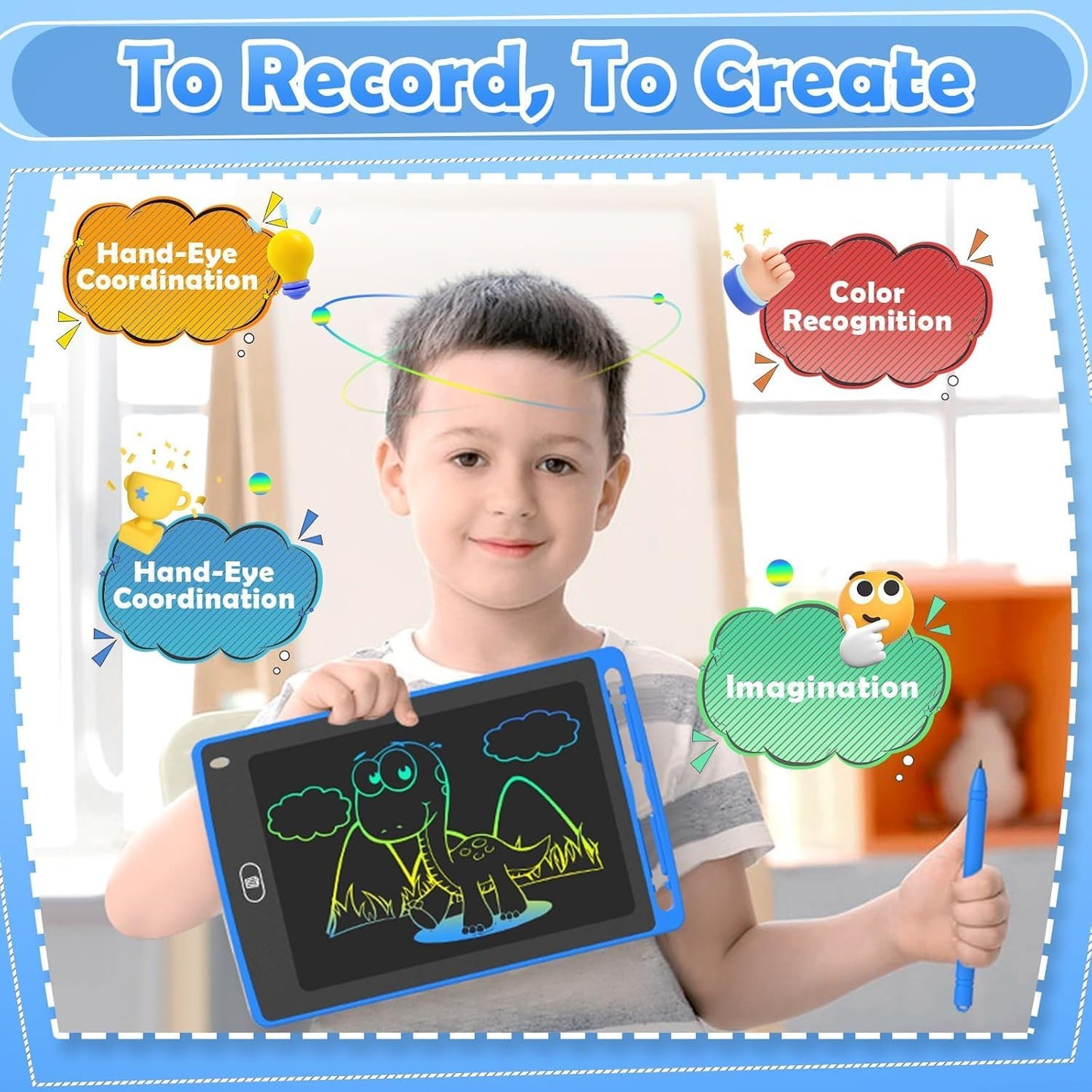 12 Pack LCD Writing Tablet for Kids, 8.5 Inch Colorful Doodle Board Drawing Tablet, Erasable Doodle Pad for Toddlers, Educational Learning Toys Birthday Gifts for Boys Girls Age 3 4 5 6 7 8