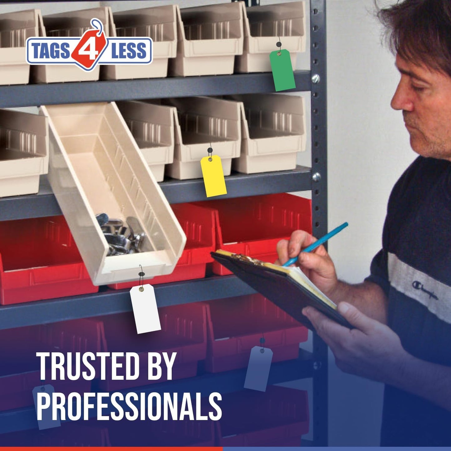Tags 4 Less 15 Mil Waterproof Plastic Tags, Pack of 100 – 3” x 6” Heavy Duty Plastic Tags for Labeling, Outdoor Tagging, Equipment Labeling, Luggage, Valves & More (Fluorescent Yellow)