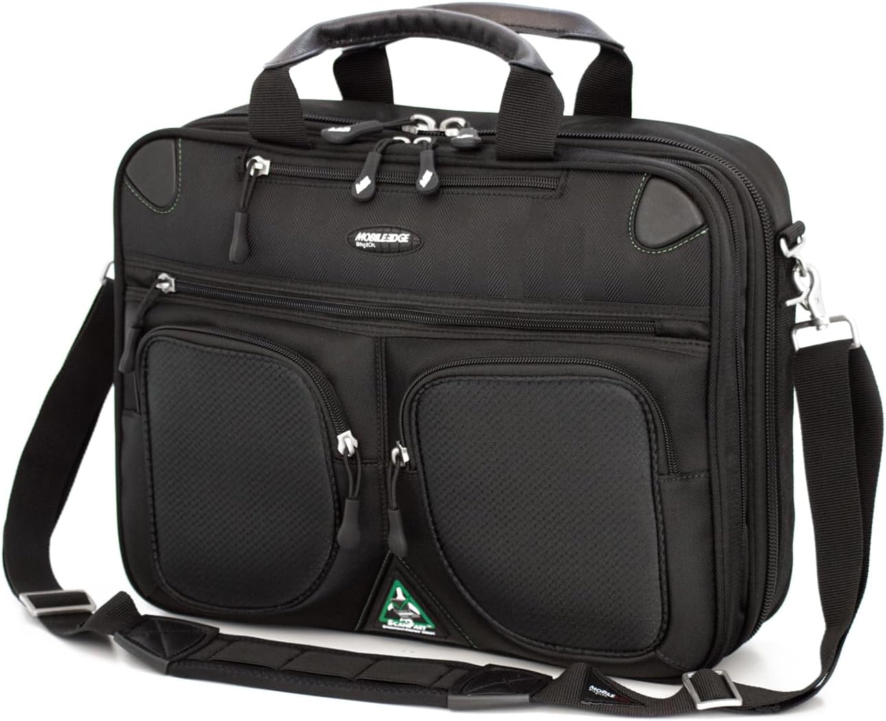 Mobile Edge ScanFast Laptop Briefcase Bag for Men and Women, for 16" PC and Compatible with MacBook 17", TSA Checkpoint Friendly, Black
