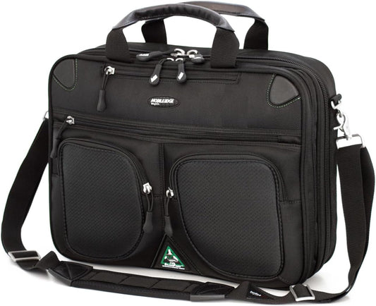 Mobile Edge ScanFast Laptop Briefcase Bag for Men and Women, for 16" PC and Compatible with MacBook 17", TSA Checkpoint Friendly, Black