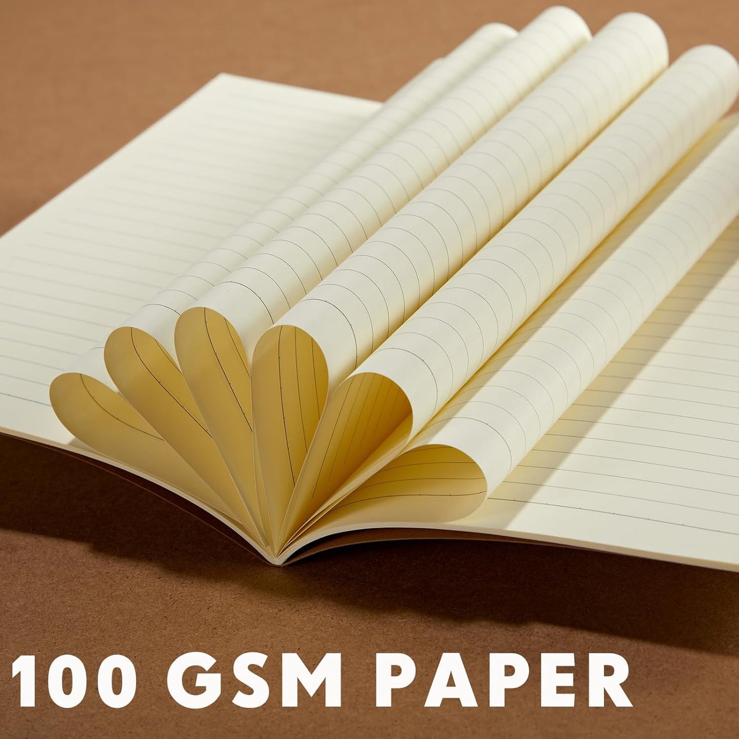 100 Pcs Kraft Notebook Journals 5.5 Inch x 8.3 Inch A5 Softcover Notebooks Bulk for Writing Sketch Office Notepad with 60 Pages 30 Sheets(Black, Brown, Red, Navy,Lined)