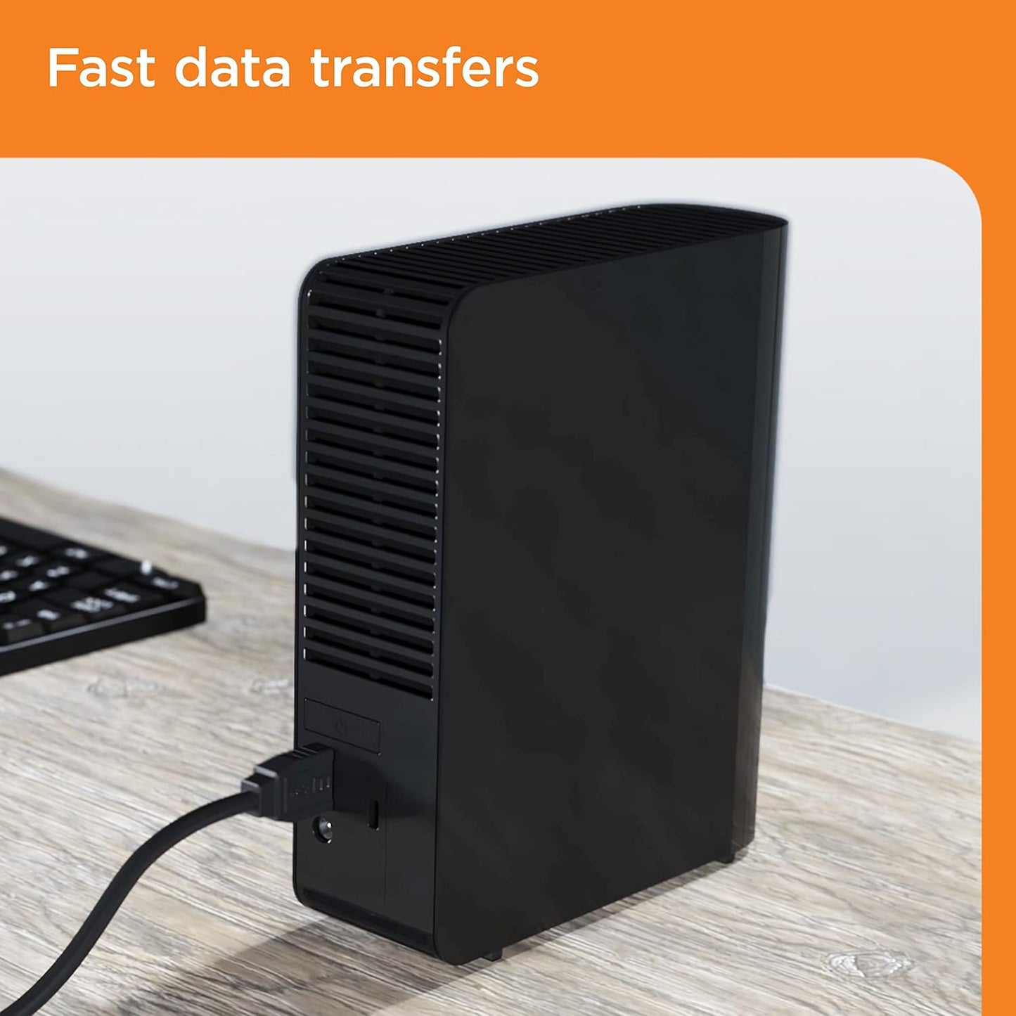 WD 16TB Elements Desktop External Hard Drive, USB 3.0 for plug-and-play storage - WDBWLG0160HBK-NESN