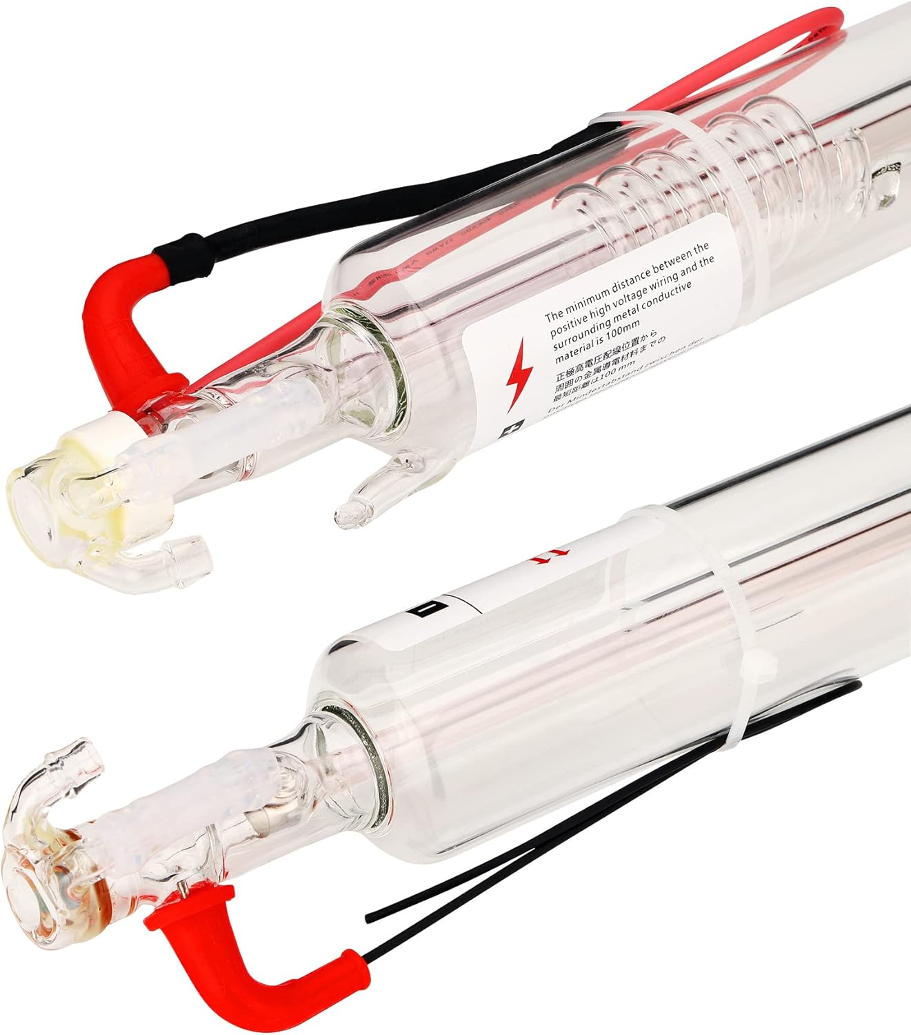 LD-Teemm CO2 Laser Tube, 20W CO2 Laser Tube with Coating 20 watt Length 500mm Dia. 50mm, Wire Pre-Connected for CO2 Laser Cutter Laser Engraving Cutting Machine