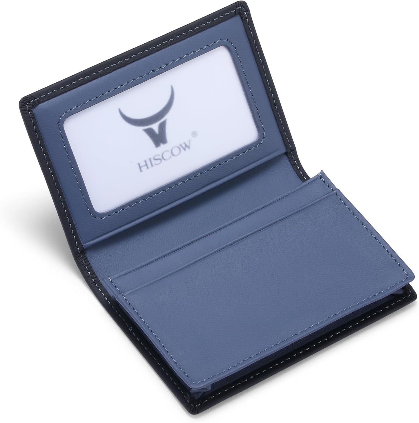 Leather Business Card Case Holder for Men & Women, Italian Calfskin