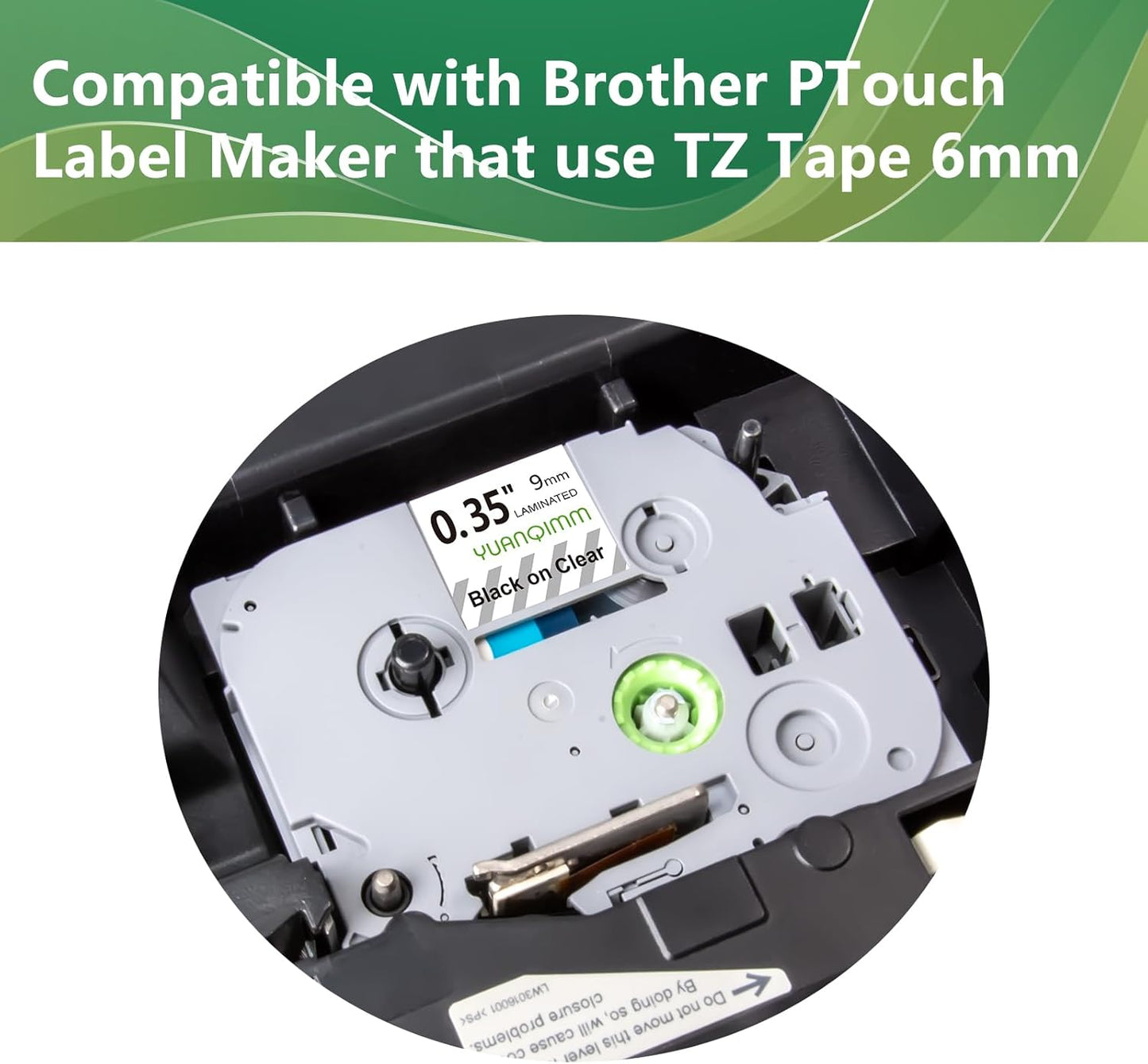 TZe-121 9mm TZe TZ Clear Tape Compatible with Brother P Touch Label Maker Tape TZ-121 TZe121 TZ121 Label Tape 9mm 0.35 Laminated Black on Clear for PT D200 D400 D210 D220 H110 1880, 3-Pack
