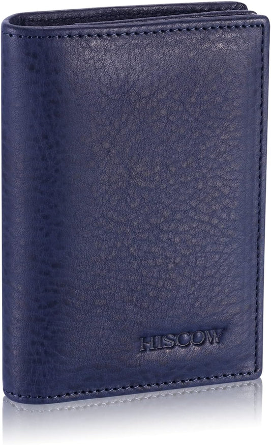 Leather Business Card Case Holder for Men & Women, Italian Calfskin