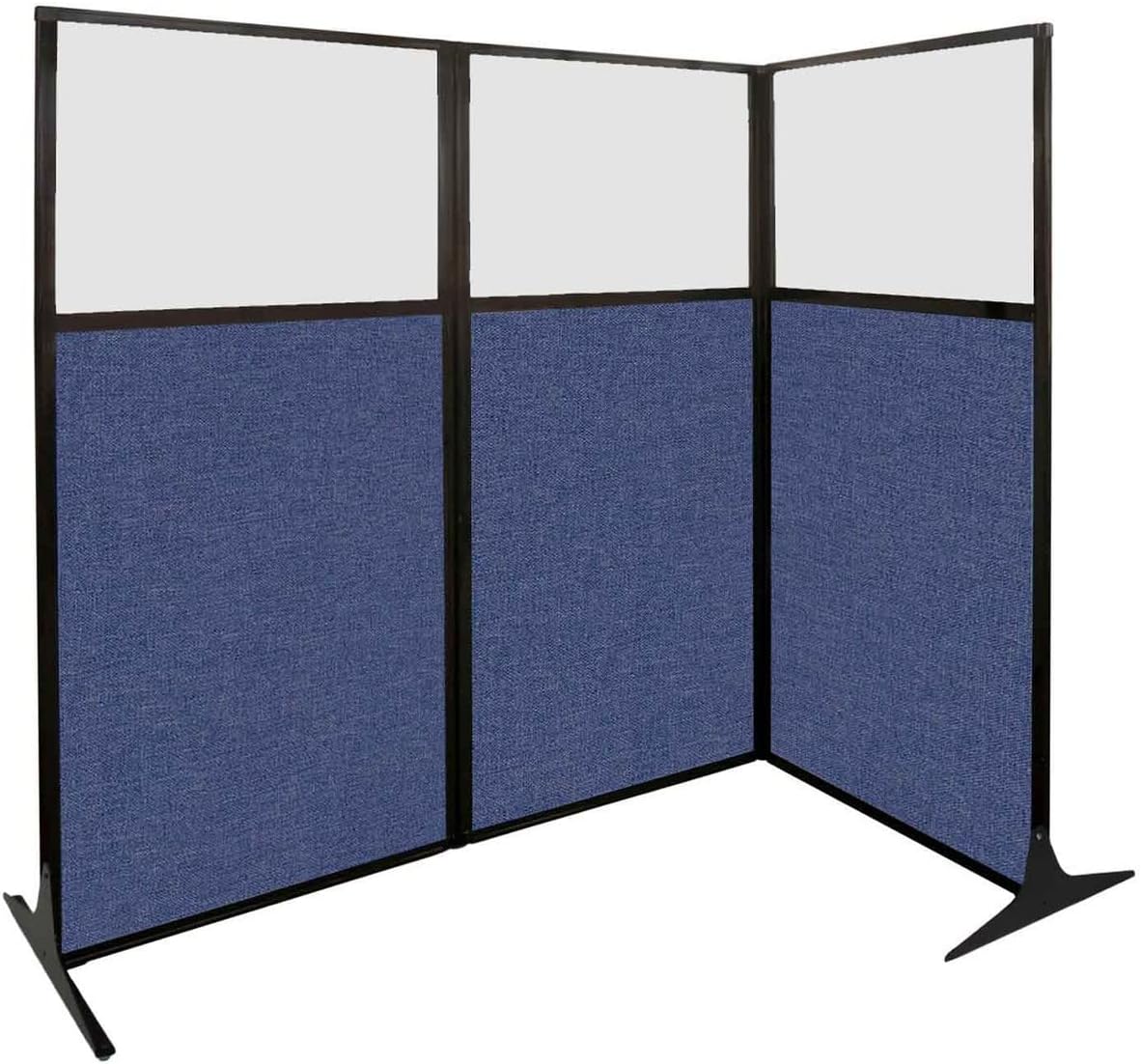 Versare Office Workstation Screen | Portable Wall Divider | Modern Cubicle | Freestanding Privacy Screen | Flexible Work Space | 1 Panel | 33" Wide x 70" Tall Blue SoundSorb Panels