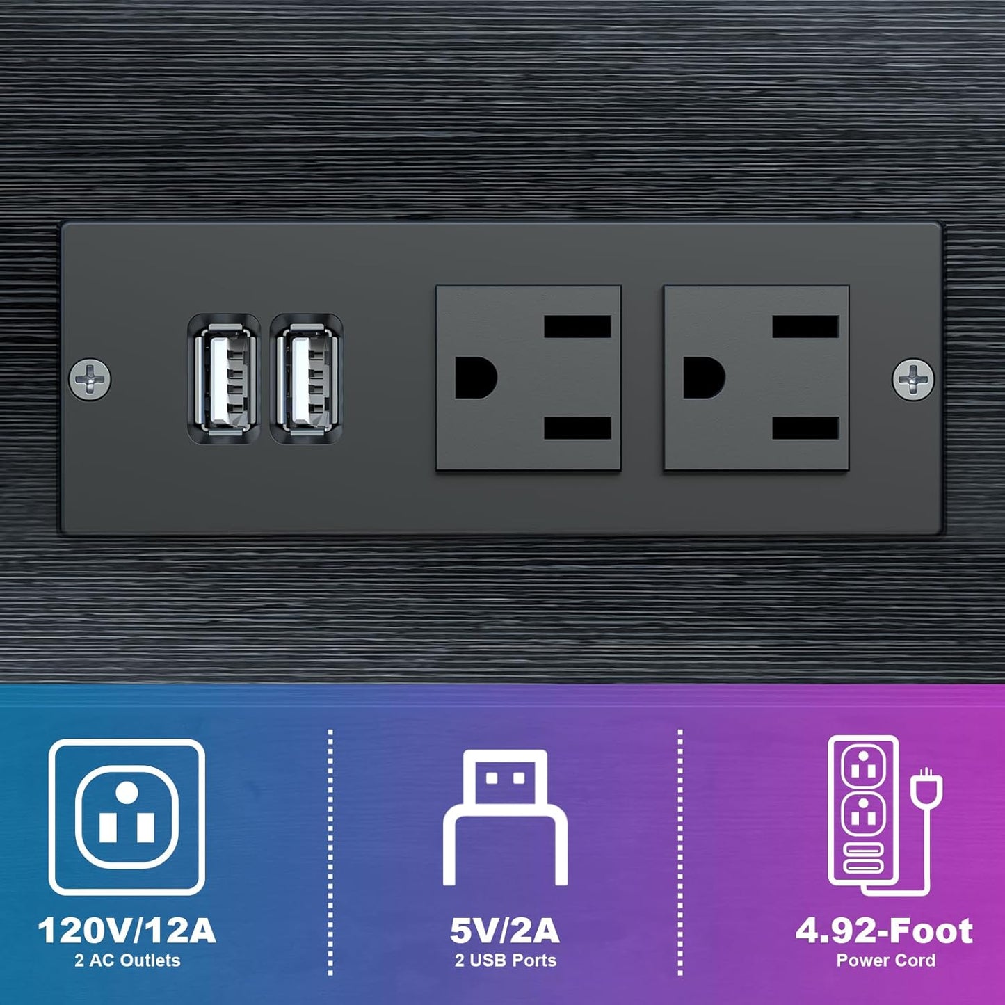 Height Adjustable Computer Tower Stand with Charge Station and USB Charging Port, 2-Tier ATX-Case Cart, Under Desk Mobile PC Stand, CPU Holder Cart with Locking Caster Wheels for Fits Most PC