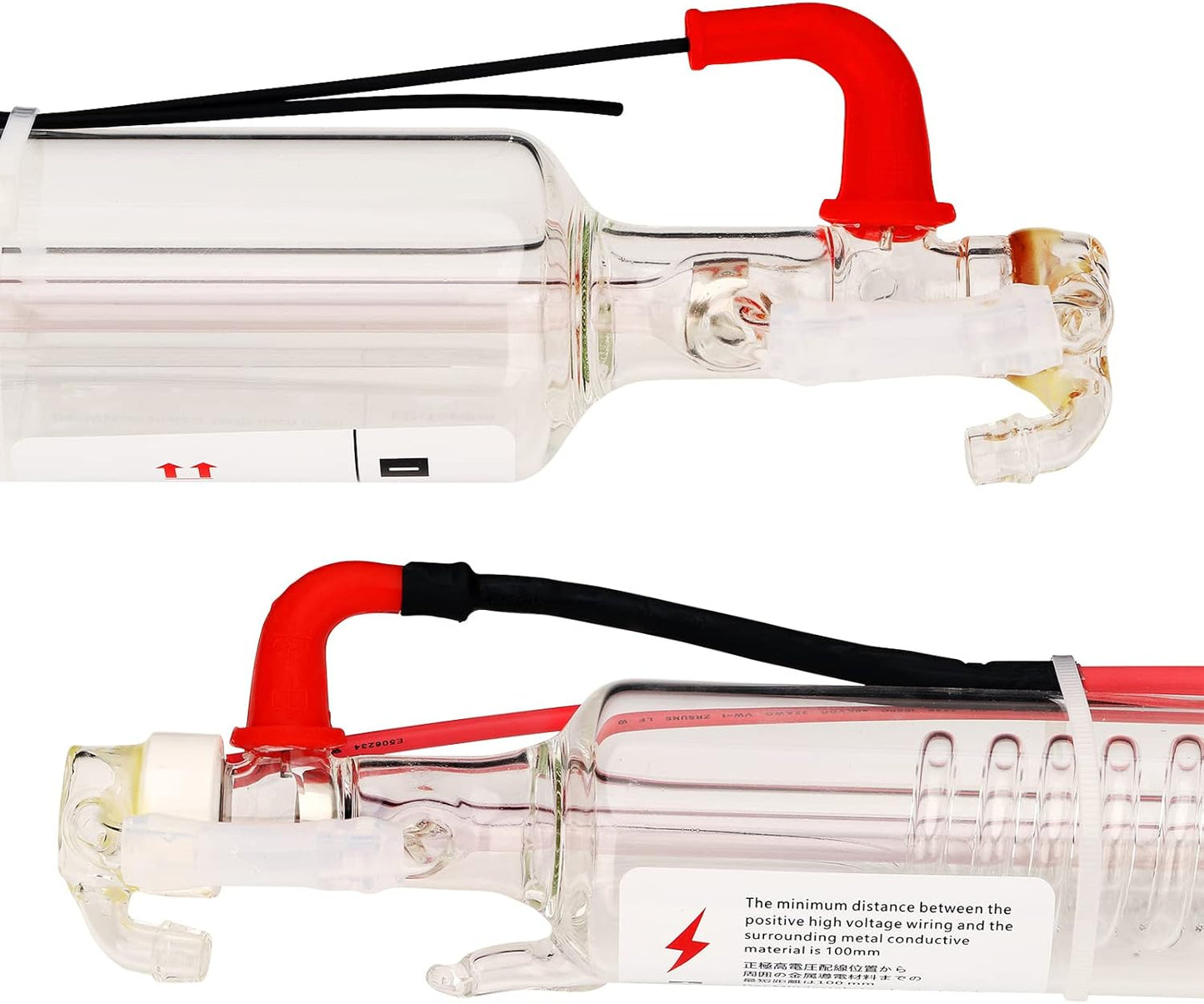 LD-Teemm CO2 Laser Tube, 180W CO2 Laser Tube with Coating 180 watt Length 1850mm Dia. 80mm, Wire Pre-Connected for CO2 Laser Cutter Laser Engraving Cutting Machine