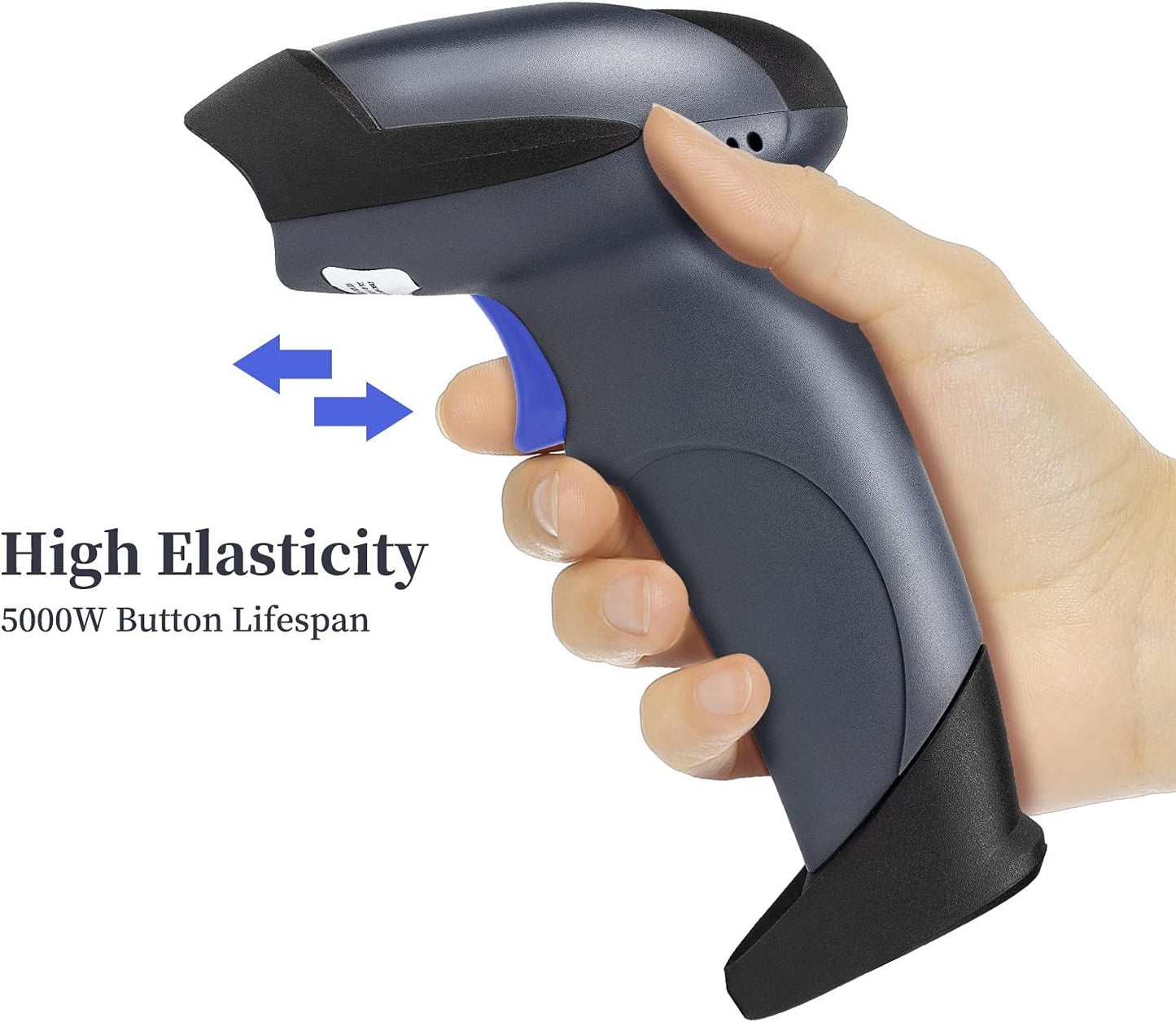 NETUM 2D Barcode Scanner with Stand USB 2.0 Wired QR Code Imager Automatic Barcode Reader Handhold Scanner Gun with USB Cable for Laptops, Computers, Cashier, POS -M5S