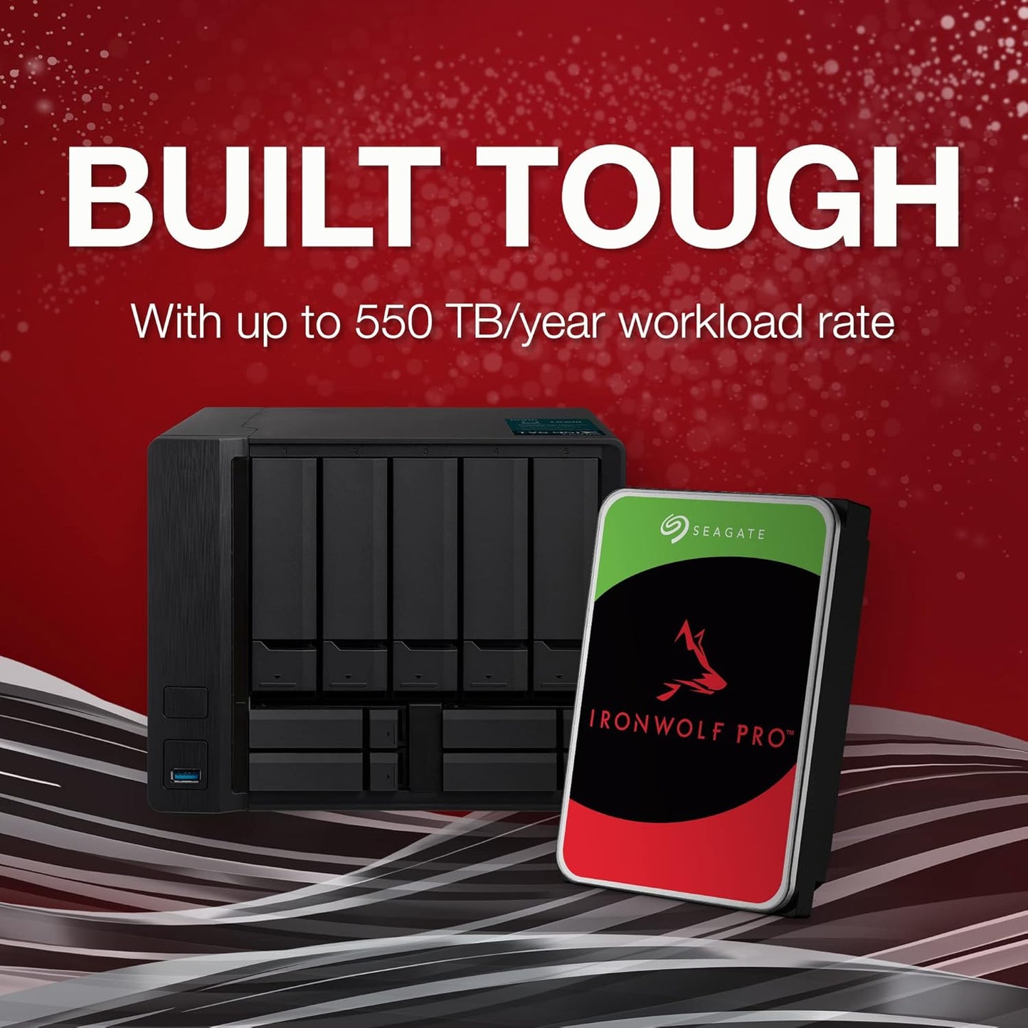Seagate IronWolf Pro, 4 TB, Enterprise NAS Internal HDD –CMR 3.5 Inch, SATA 6 Gb/s, 7,200 RPM, 256 MB Cache for RAID Network Attached Storage (ST4000NT001)