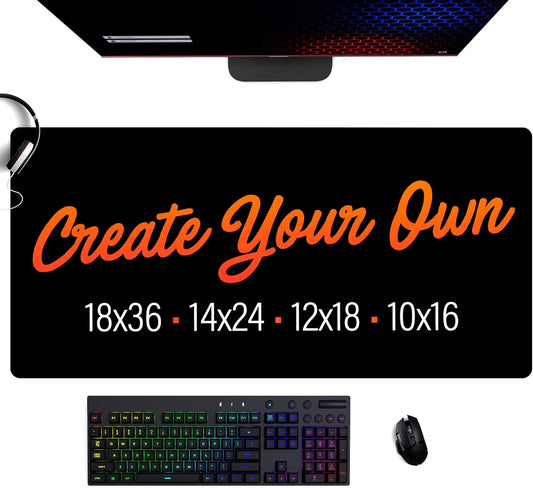 Custom Desk Mat – 14x24” Personalized Desk Pad with Photo, Logo, or Text | Extended Neoprene Mat for Work, Gaming & TCG Play