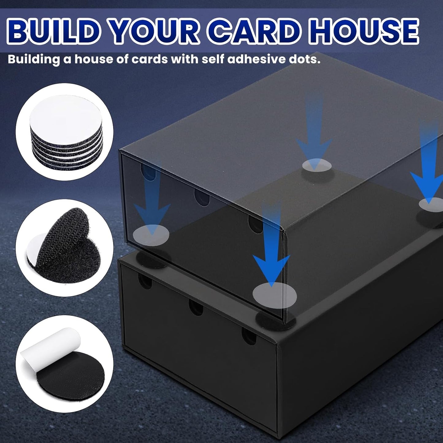 Trading Card Storage Box,18000+ Cardboard Storage Box with 60 Dividers,Label&Tapes for MTG Commander,TCG,PTCG (12000+ Card Box)