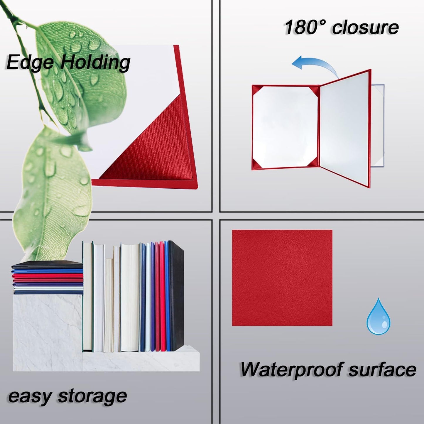 Certificate Holders 8.5"x11" Graduation Diploma Cover Document Leather Folders,Red-20 Pack