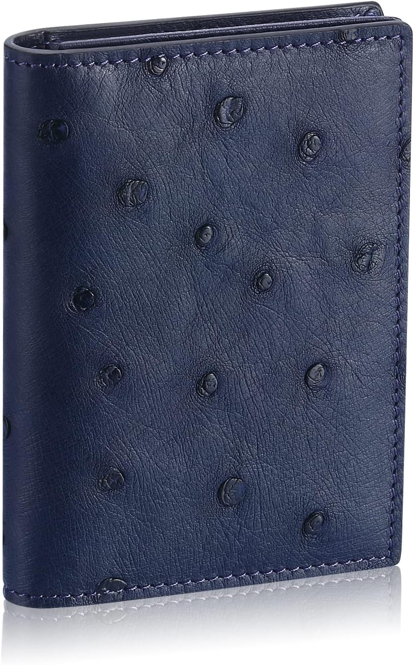 Leather Business Card Case Holder for Men & Women, Italian Calfskin