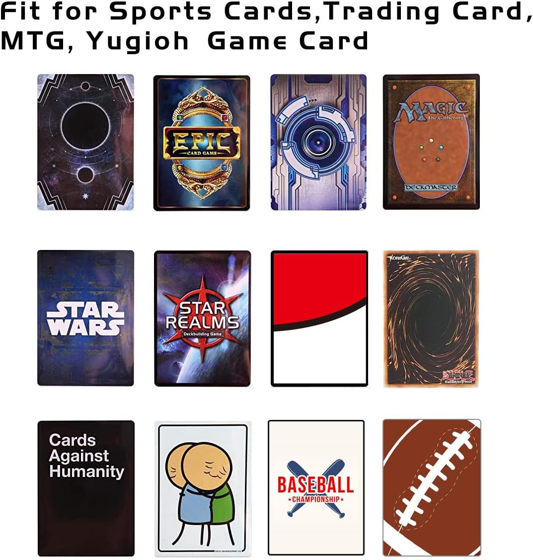 100PS Soft Clear Card Team Bag Protectors Sleeves for Card Game,Top Loader Fit for Magic Cards and Premium Cards and MTG,Baseball Card Sleeves