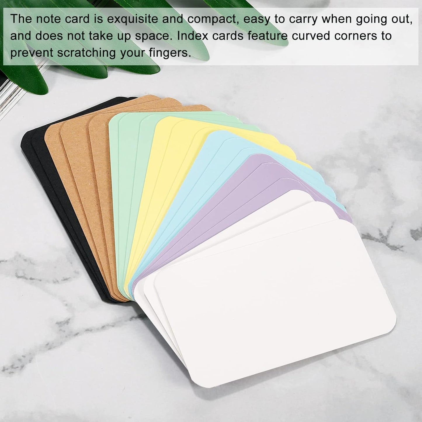 PATIKIL 3.5" x 2" Blank Paper Business Cards, 100 Pack Small Index Flash Cards Words Message Note Card Mini Paper Tags for DIY Gift Craft Scrapbooking, Orange