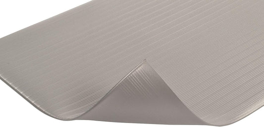 Notrax 410 Airug® 3' x 5' x 3/8" Anti Fatigue Mat, Enhanced Slip Resistance with Beveled Edges and Ribbed Surface, Ideal for Industrial and Commercial Workplaces, Gray, 410S0335GY