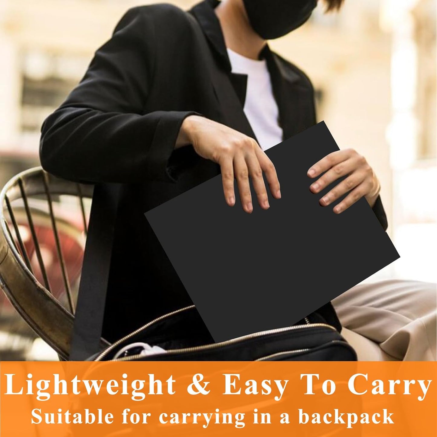 100Pcs Black Two-Pocket Heavyweight File Folder,Letter Size,Paper File Folder for School Office Home Bussines
