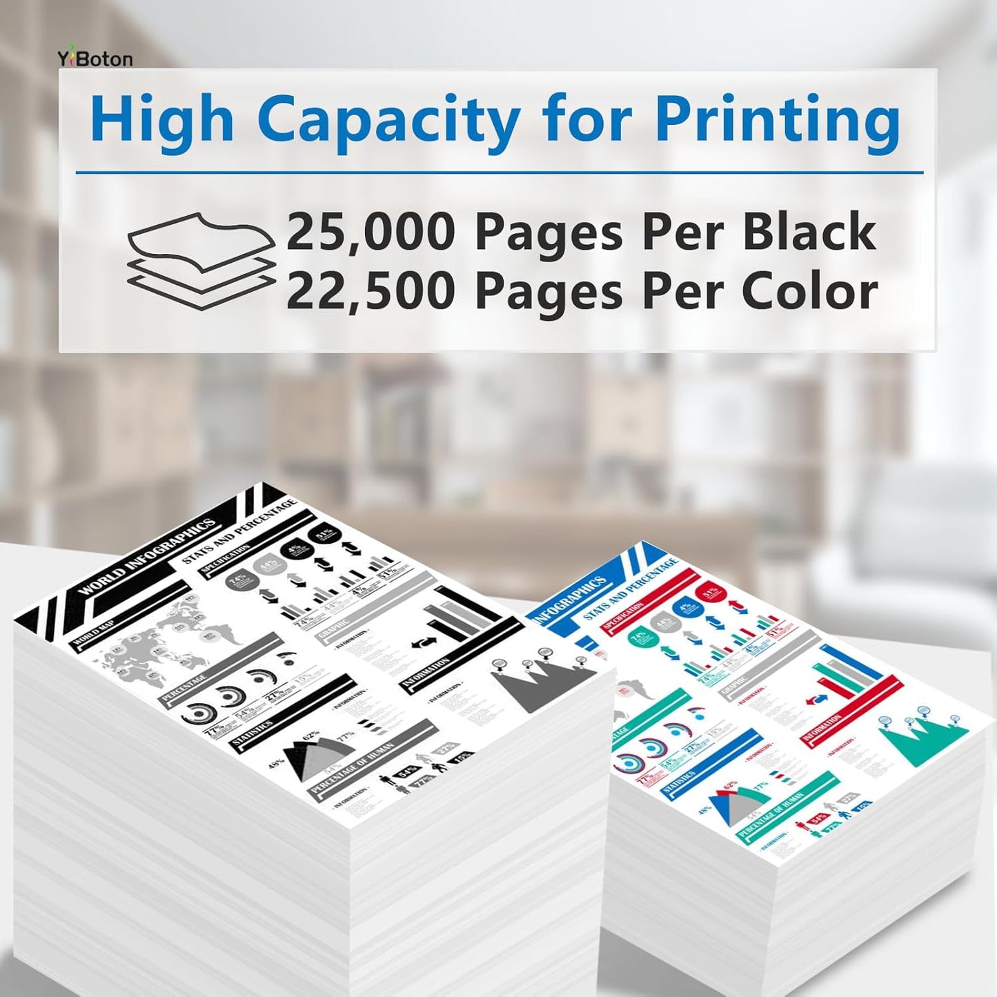 W9160MC W9161MC W9162MC W9163MC Toner Cartridge Compatible for MFP E87740dn E87750dn E87760dn E87770dn E87740z E87750z E87760z E87770z Printer (4-Pack Black Cyan Magenta Yellow)