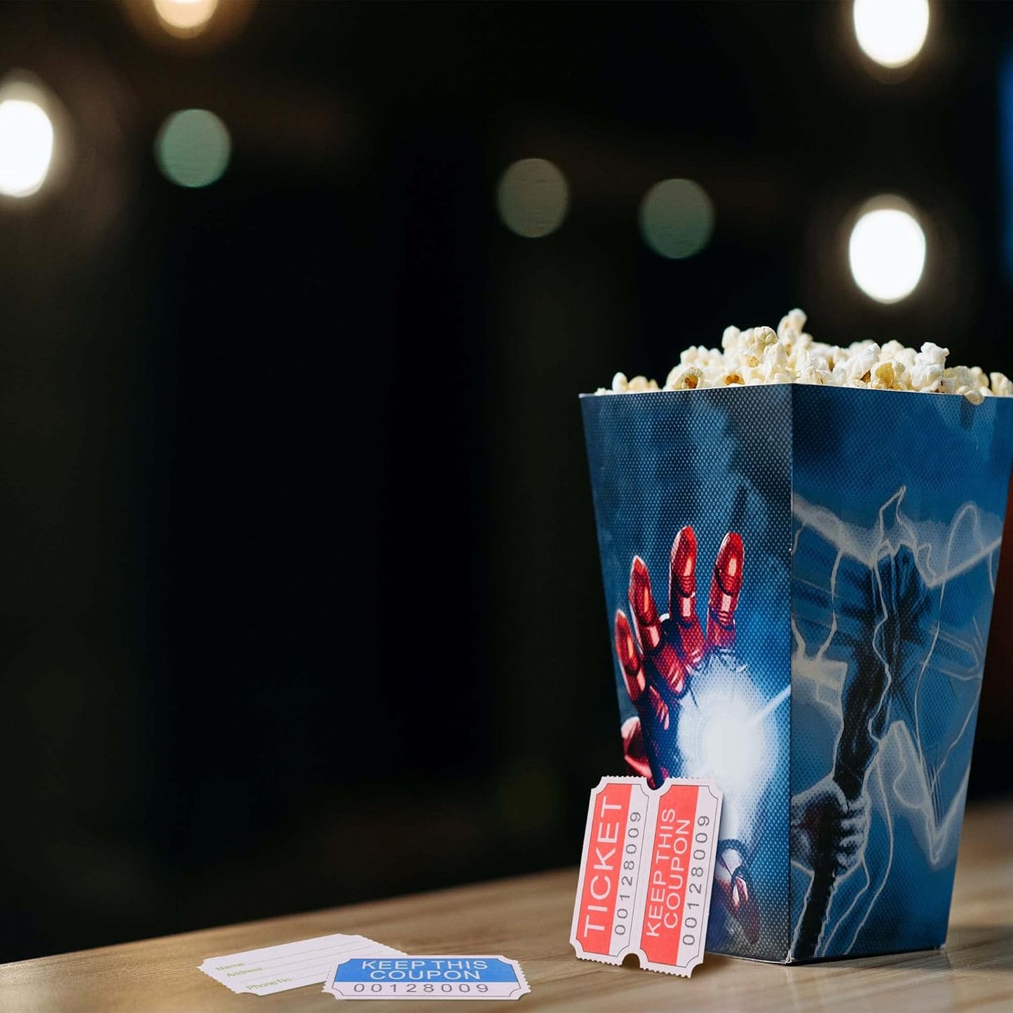ESSENTIAL 1000 Red Double RaffleTickets Roll, Raffle Tickets Printable for Leisure, Movie Watching, Entertainment