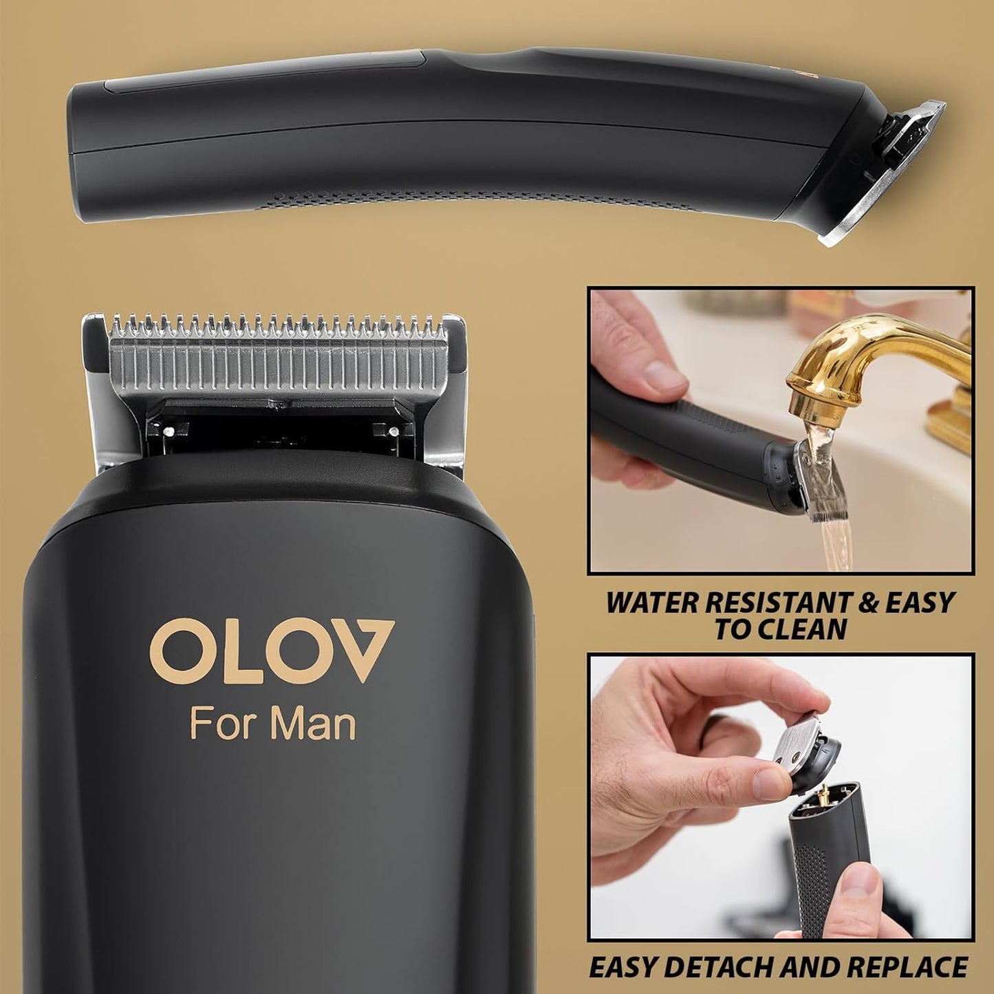 Beard Trimmer, 21 Piece All-in-One Mens Grooming Kit and Hair Clipper, Nose, Ear,Body and Face, Electric Razor with USB Recharge Dock