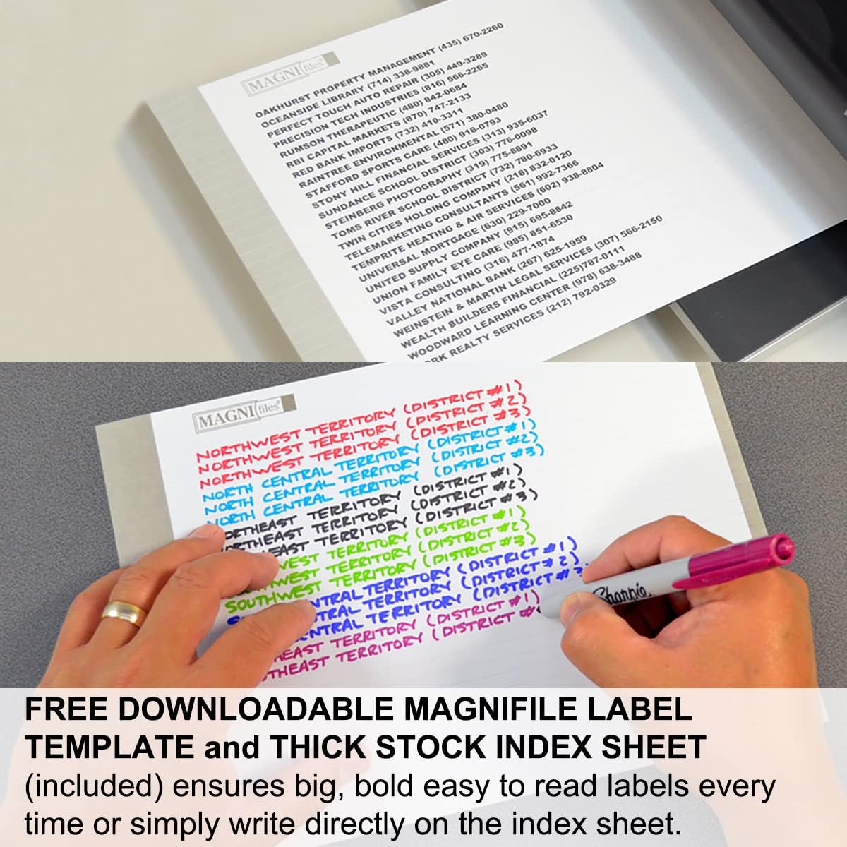 Ultimate Office MagniFile Extra-Capacity Hanging File Folders, 1/2" Box-Bottom, Letter Size, Feature A Wrap- Around Bungee Security Cord (Set of 8)