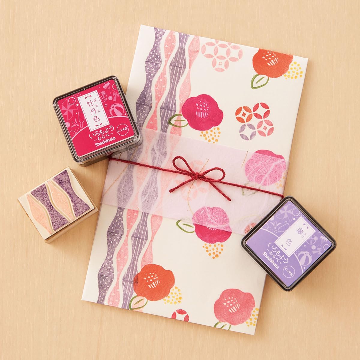 IROMOYO WARABE Stamp PAD, Small Traditional Japanese Ink Colour, Oil-Based Ink pad - Blue