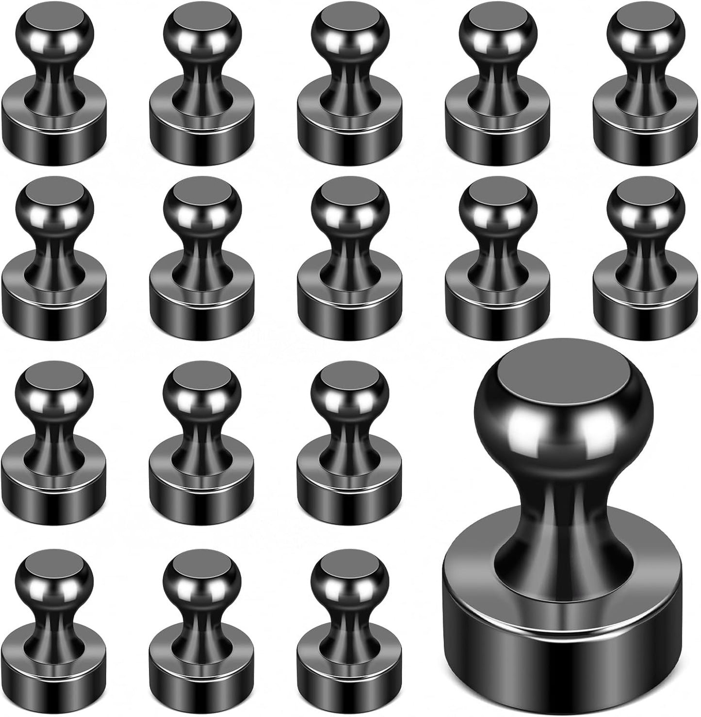 LOVIMAG Fridge Magnets, 18 Pcs Small Neodymium Magnets for Refrigerator，Whiteboard Magnets for Office，Push Pins Magnets with Epoxy Coating for Cruise, Cruise Door Magnets for Decorations
