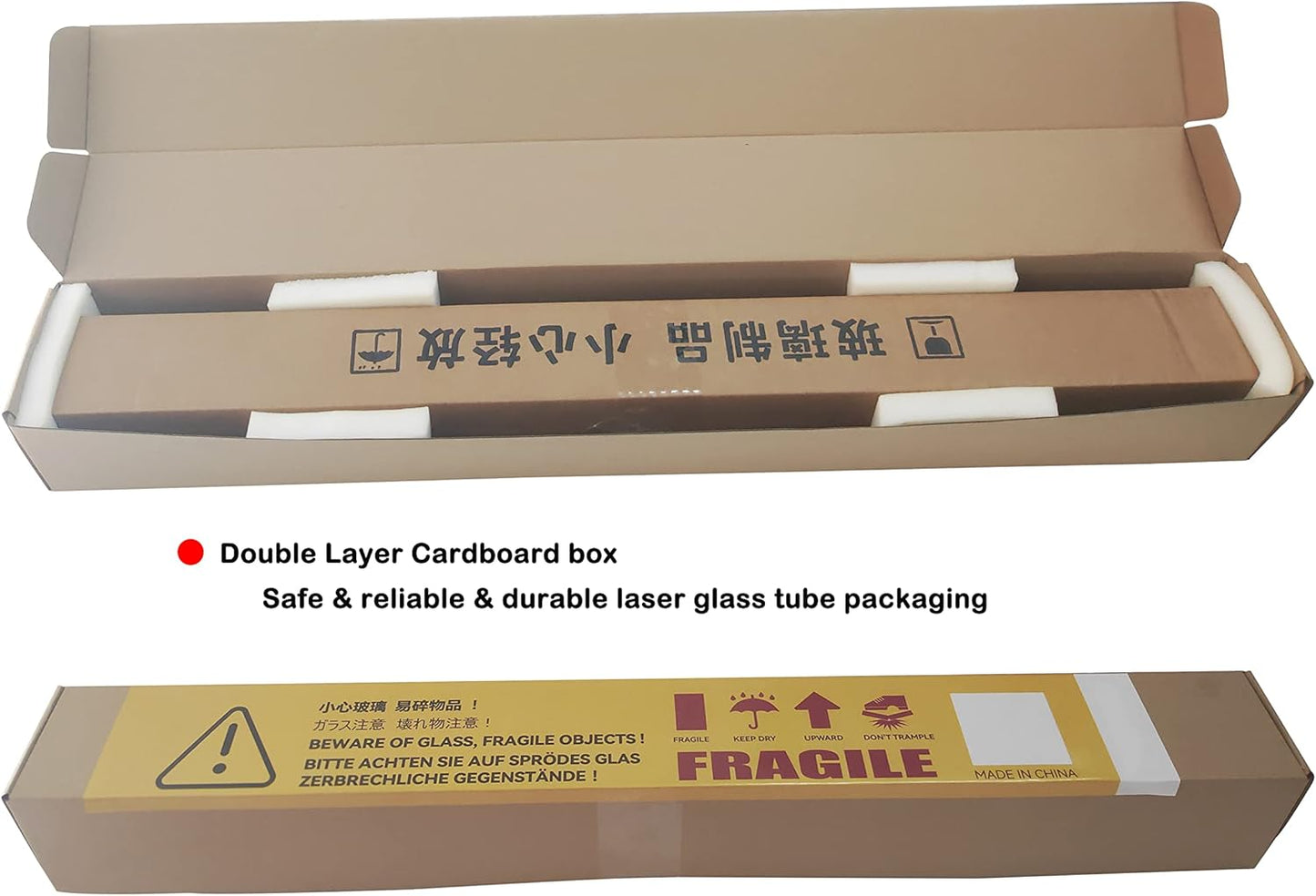 LD-Teemm CO2 Laser Tube, 30W CO2 Laser Tube with Coating 30 watt Length 600mm Dia. 50mm, Wire Pre-Connected for CO2 Laser Cutter Laser Engraving Cutting Machine