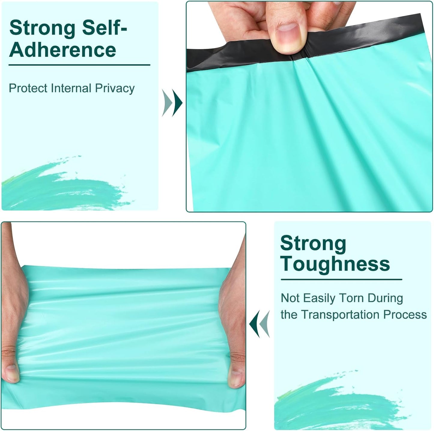120PC Poly Mailers 6x9 Inch Teal Mailing Envelopes Bags Shipping Bags with Self Adhesive Waterproof and Tear-Proof Postal Bags