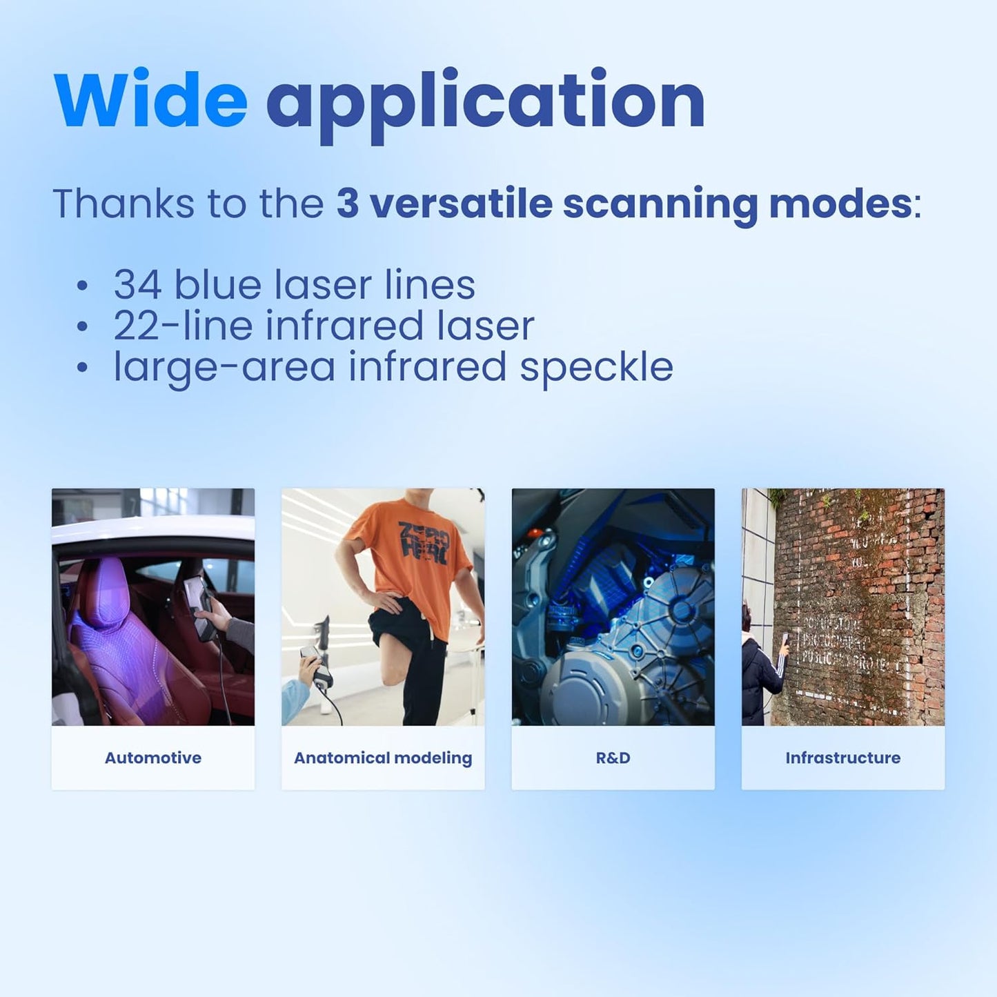 MT 3D Scanner Kit for Reverse Engineering, CAD Modeling, 3D Printing, Product Design, Animation, Game Design, Art, Architecture, Car Repairs, Research & Industrial Quality Inspection