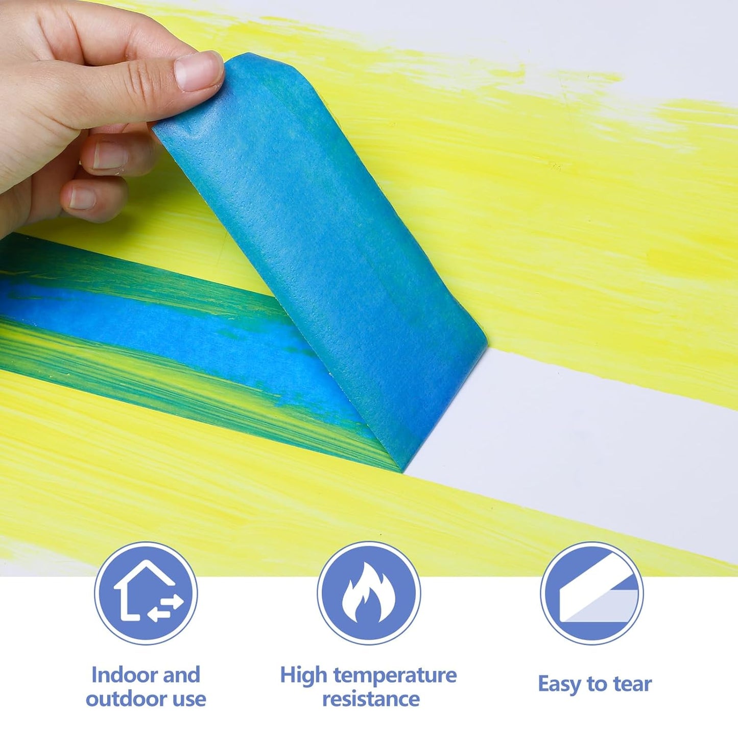 18 Rolls Painters Tape 2 Inches Wide Blue Painters Tape 18 Roll x 1.89 Inch x 55 Yards Blue Masking Tape for Home Decoration DIY Furniture