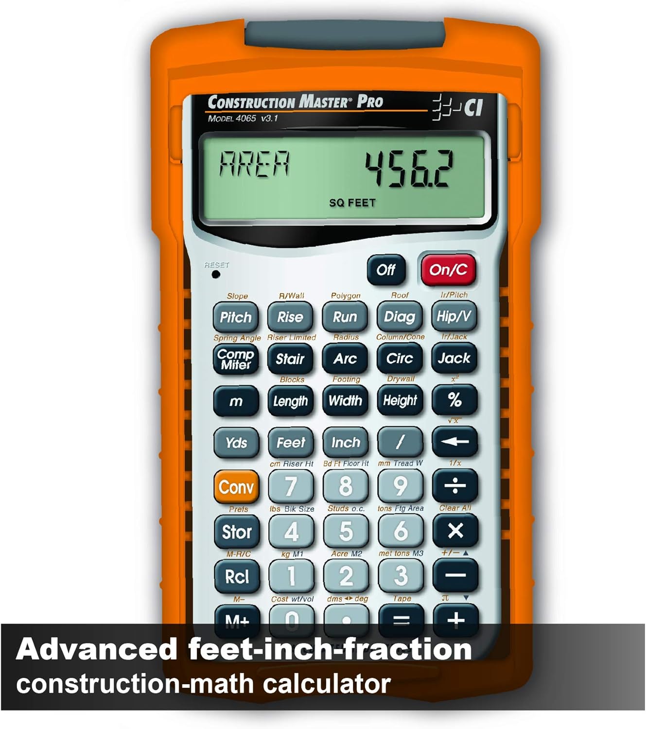 Calculated Industries 4065 Construction Master ProCalculator & 44080 Construction Master Pro-Desktop Advanced Construction Math Feet-Inch-Fraction Calculator with Trig Tool