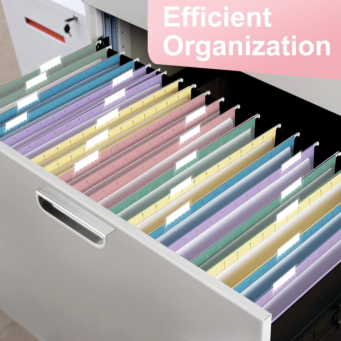 Hanging File Folders, 70 Pack Letter Size Hanging File folders with 1/5-cut Tabs, Stay Organized for Your Home and Office Bulk File, Documents and Paper, Macaron 10 Colors