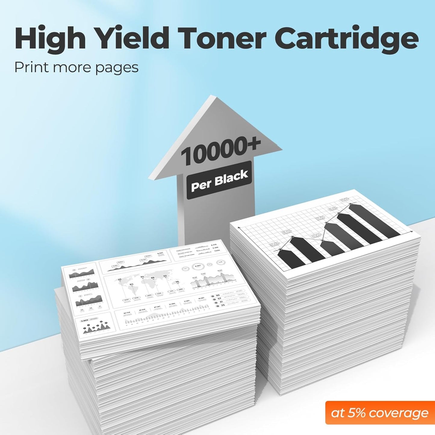 CF258X 58X Toner Cartridges Black (2-Pack) for HP 58X 58A CF258A, Laser Jet M404dn M428fdw Toner Cartridges, CF258 for Laser Jet Enterprise M404dn M404dw M404n M428dw M428fdn MFP M304 M406dn M430f