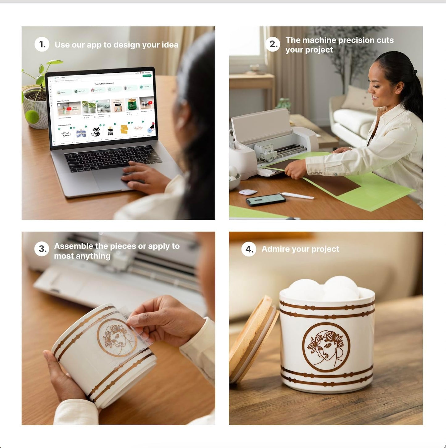Cricut Explore 4 - Smart Cutting Machine (Seashell) | Digital Content Bundle - Includes Images in Design Space App