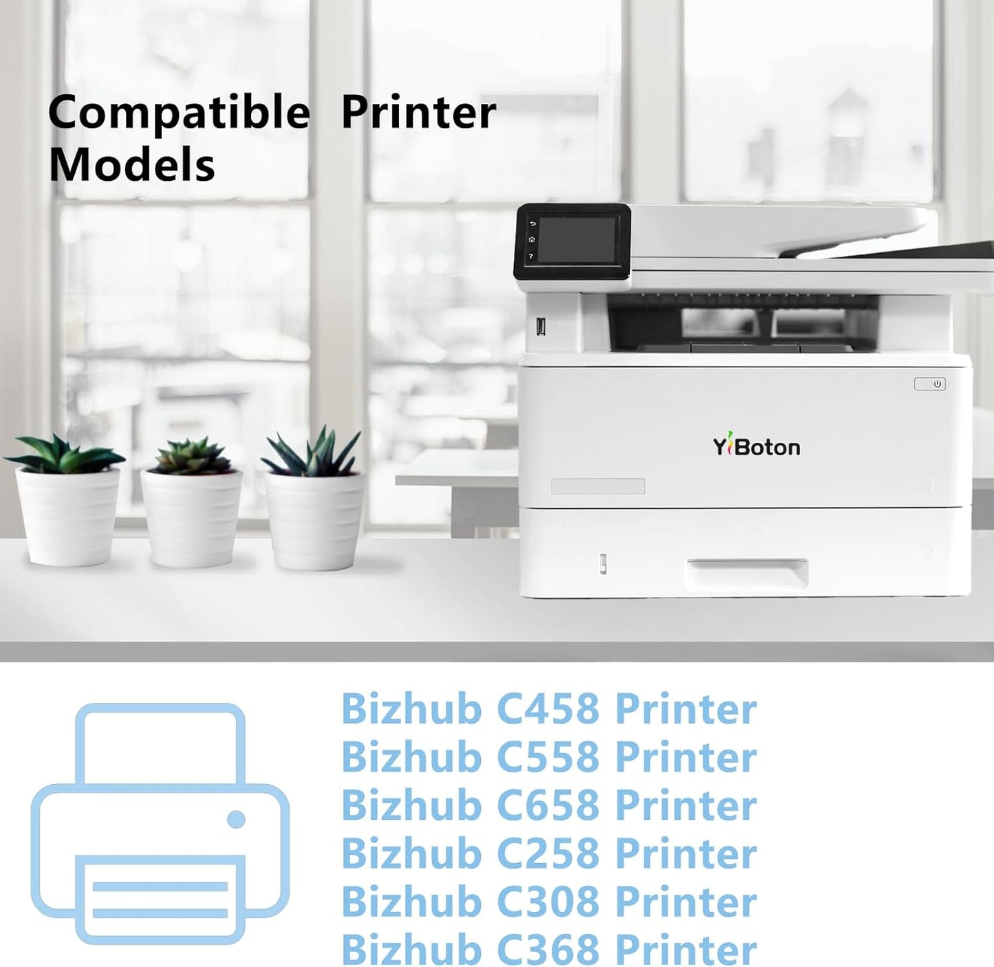 High Yield TN-324 TN512 TN324 TN513 TN514 TN515 TN516 Toner Cartridge Compatible for Konica Minolta Bizhub C458 C558 C658 for C258 C308 C368 C454 C554 Printers (Black Cyan Magenta Yellow)