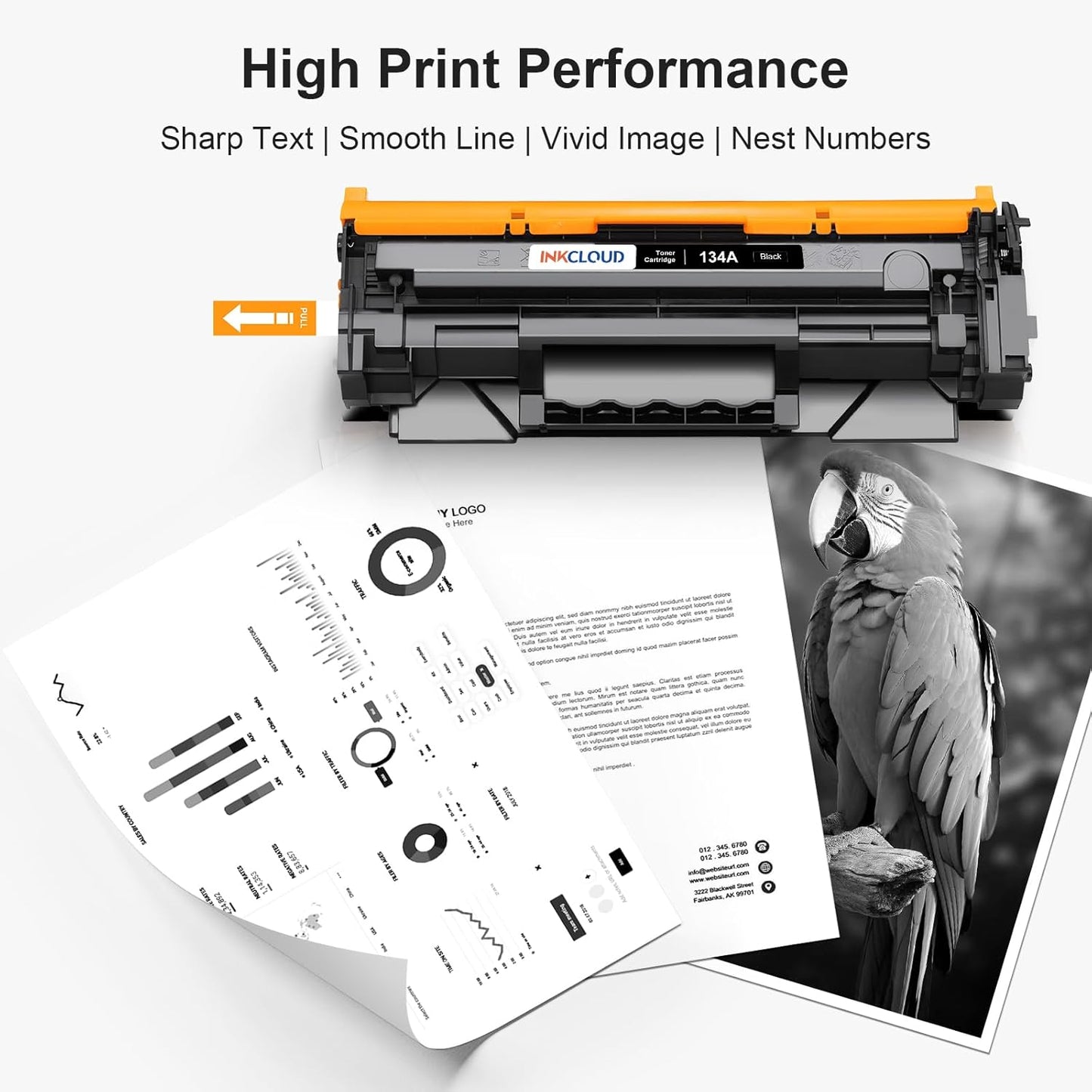 134A Black Toner Cartridge with ChipCompatible Replacement for HP 134A W1340A Toner Cartridge to Work with HP Laserjet M209dw MFP M234dw M234sdn M234sdw Printer, 2-Pack