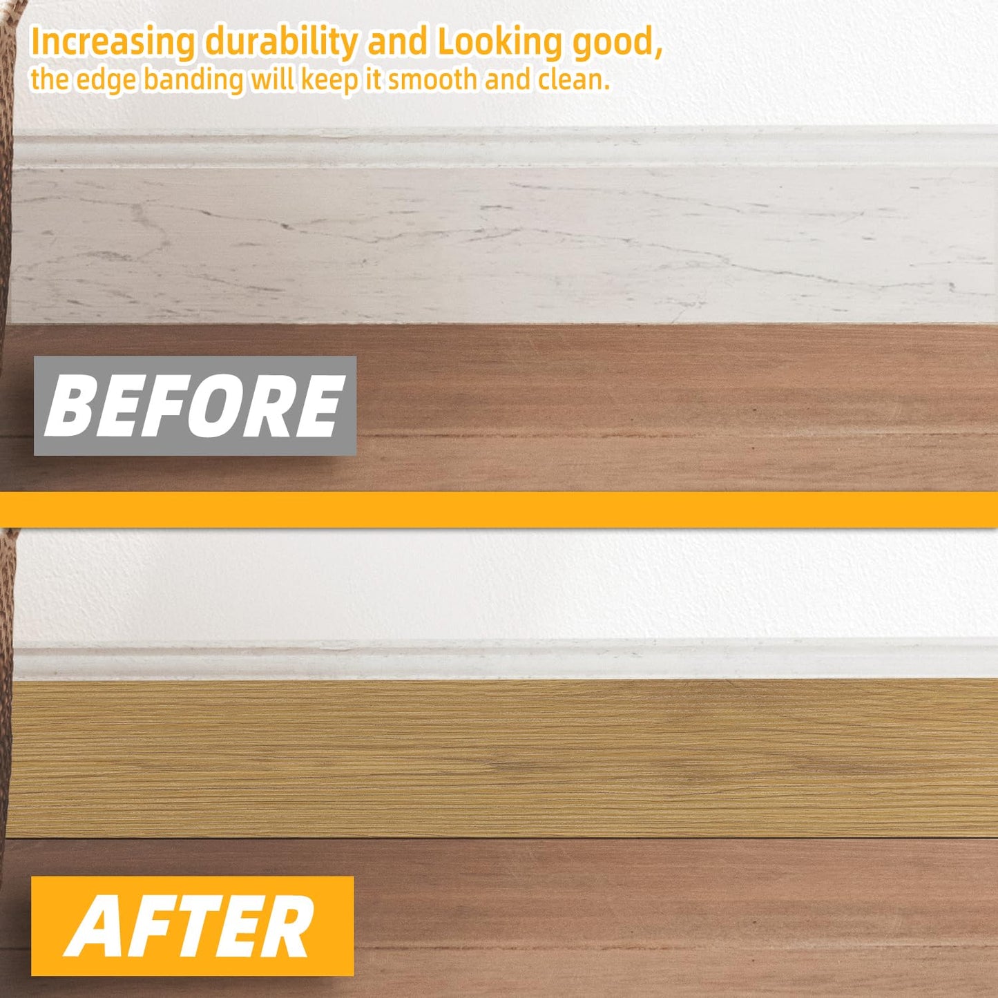 GSCIT Club Wood Grain Repair Tape, 2.3 inch X 15ft Self Adhesive Oak Grain Repair Patch for Tables, Chairs, Baseboards, Doors, Windows, Floors, Handicraft DIY.