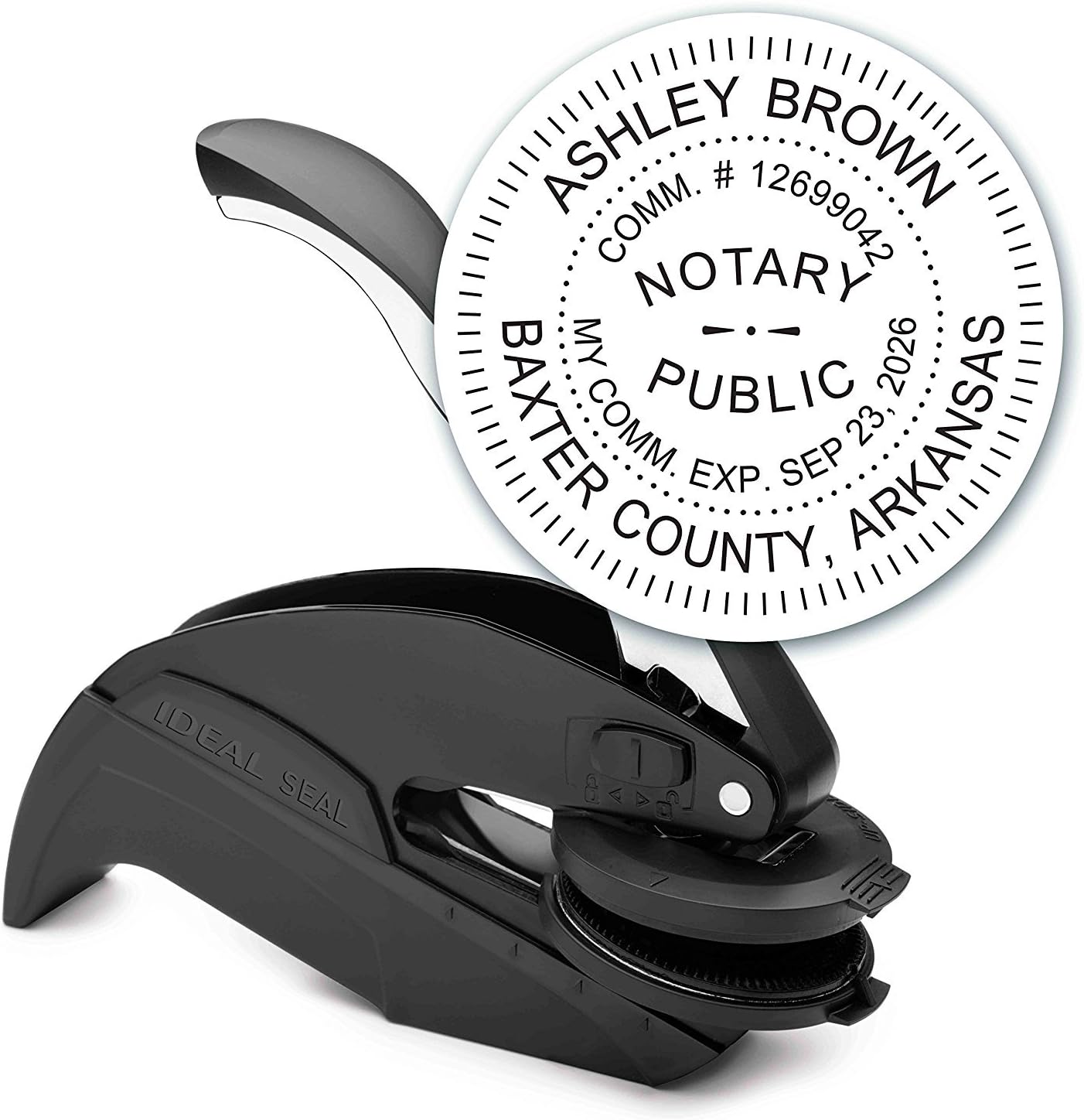 MaxMark Notary Seal Round Embosser for Arkansas State - Includes Gold Burst Seal Labels (50 Count)
